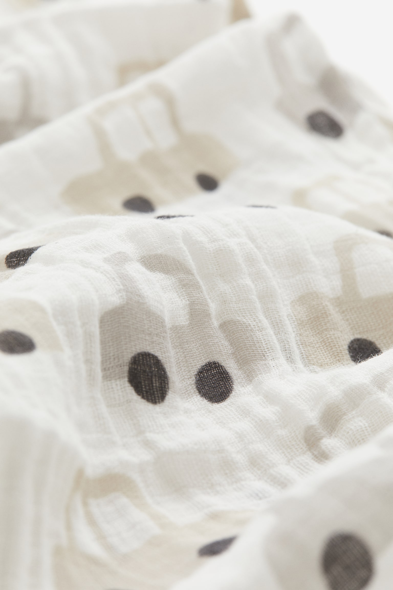 Muslin baby blanket - White/Cars/Natural white/Teddy bears/Light beige/Rabbits/Light pink/Hearts - 3