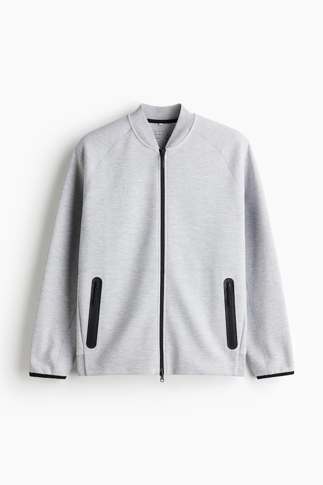 Chaqueta bomber de deporte con DryMove™ - Gris claro jaspeado - 1