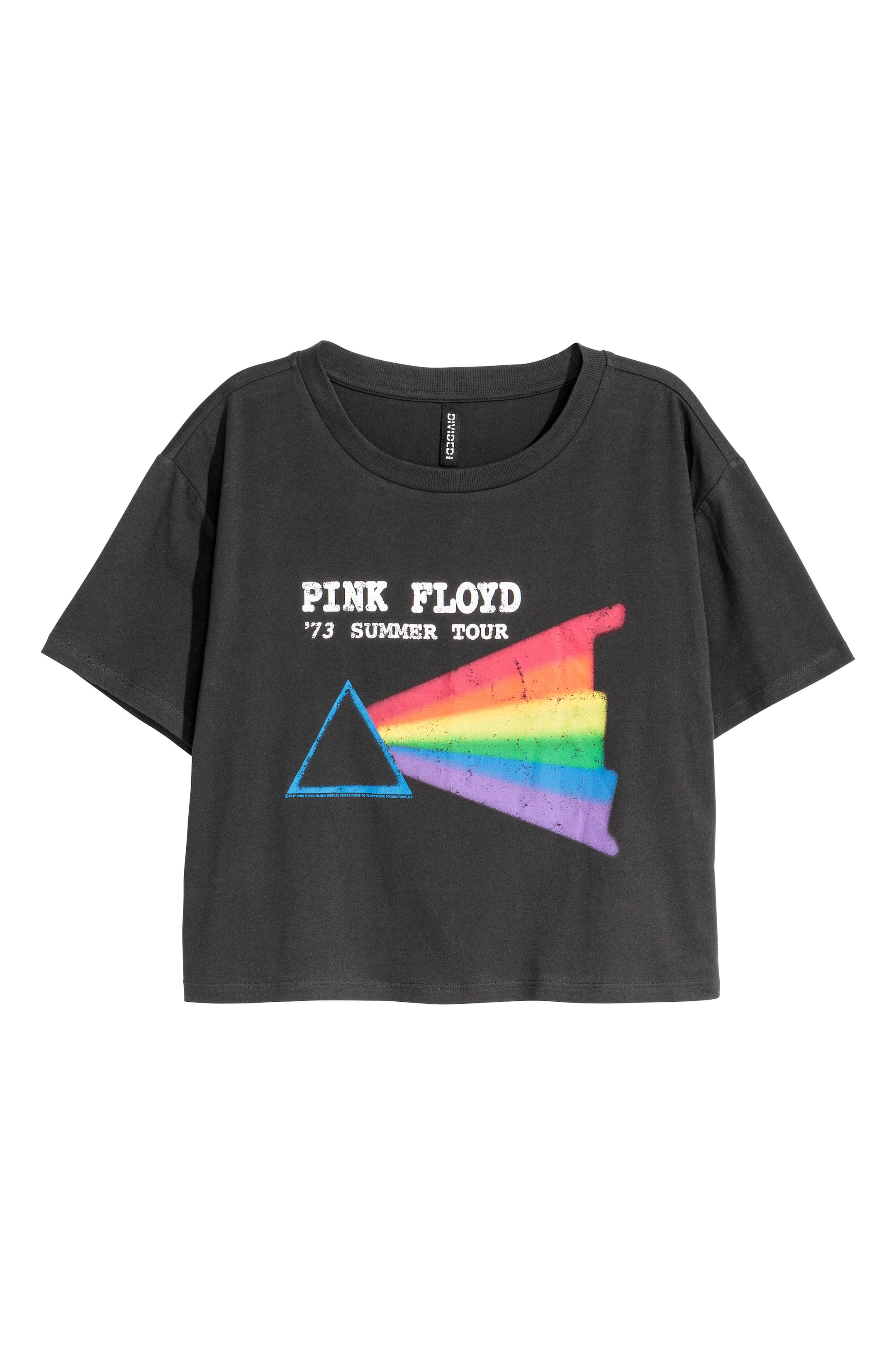 Grotere afbeelding bekijken: Crop top - Zwart/Pink Floyd - DAMES | H&M NL 1