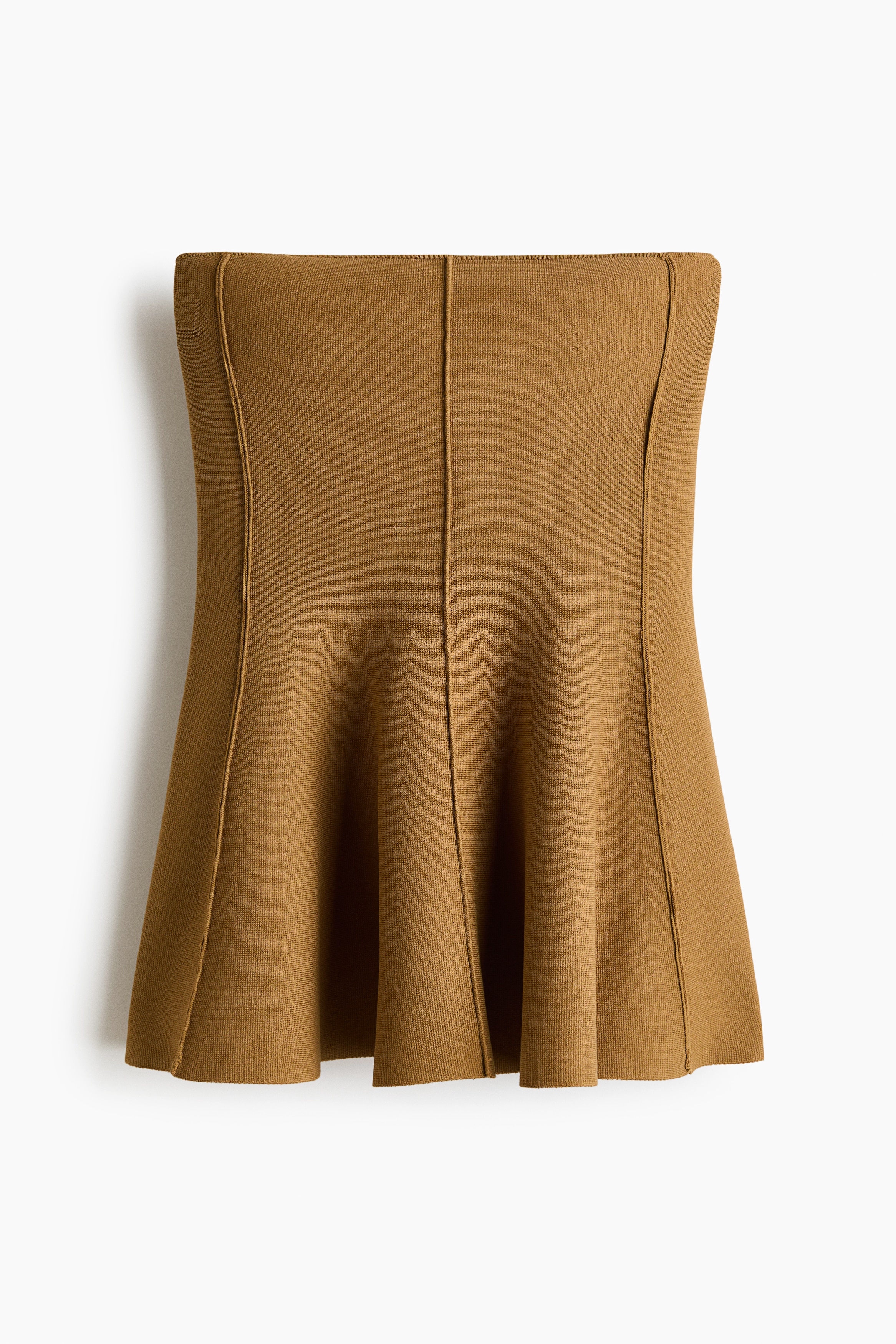 Peplum Tube Top - Beige/Black
