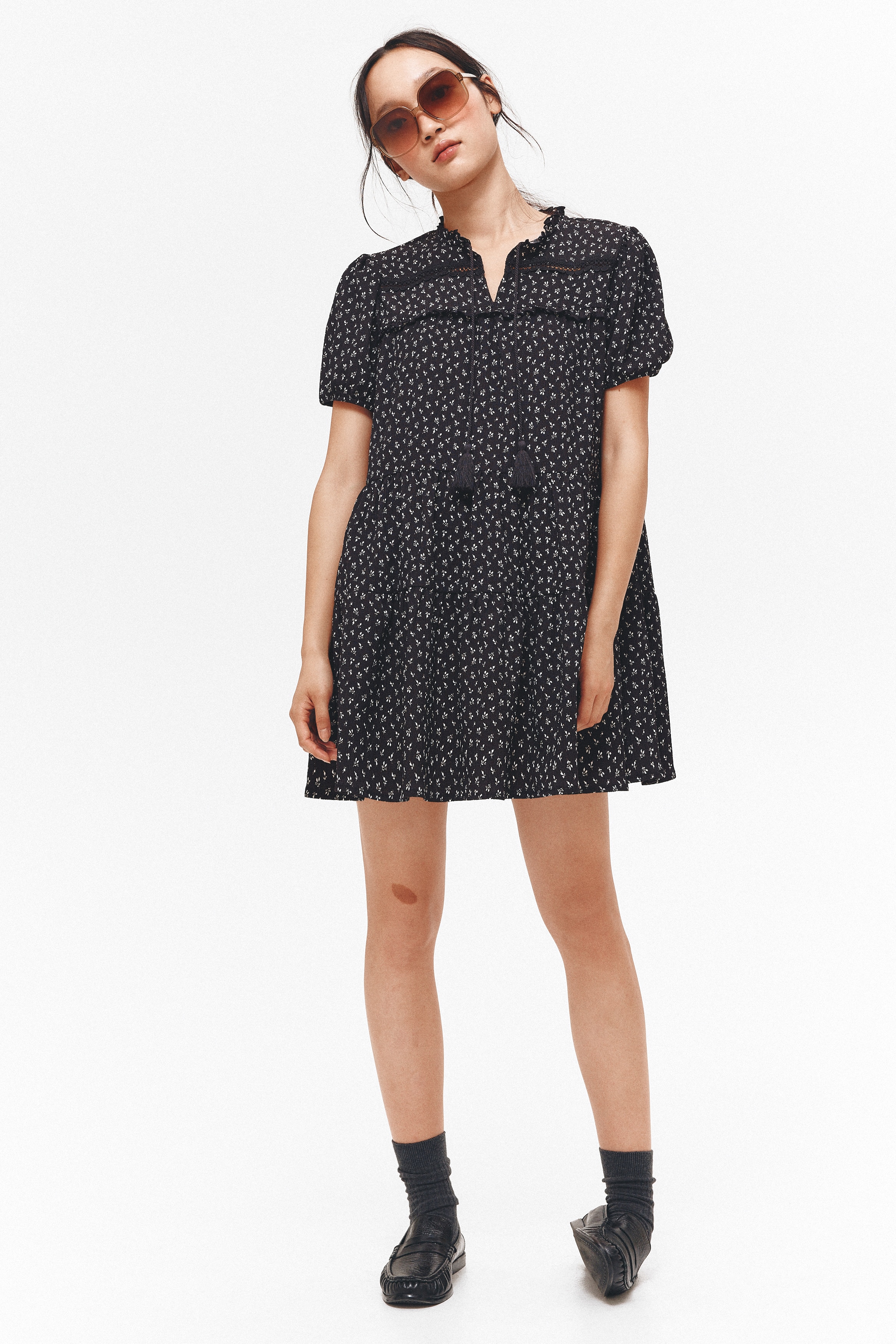 Crinkled jersey dress