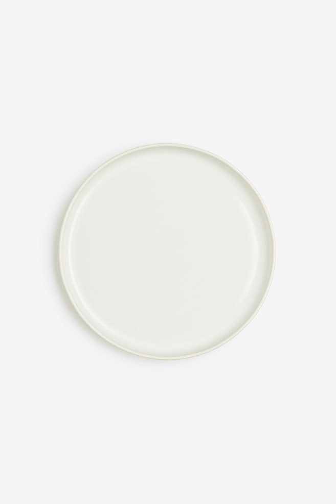 Stoneware plate - Natural white/Shiny/Anthracite grey/Beige/Dark green/dc - 1