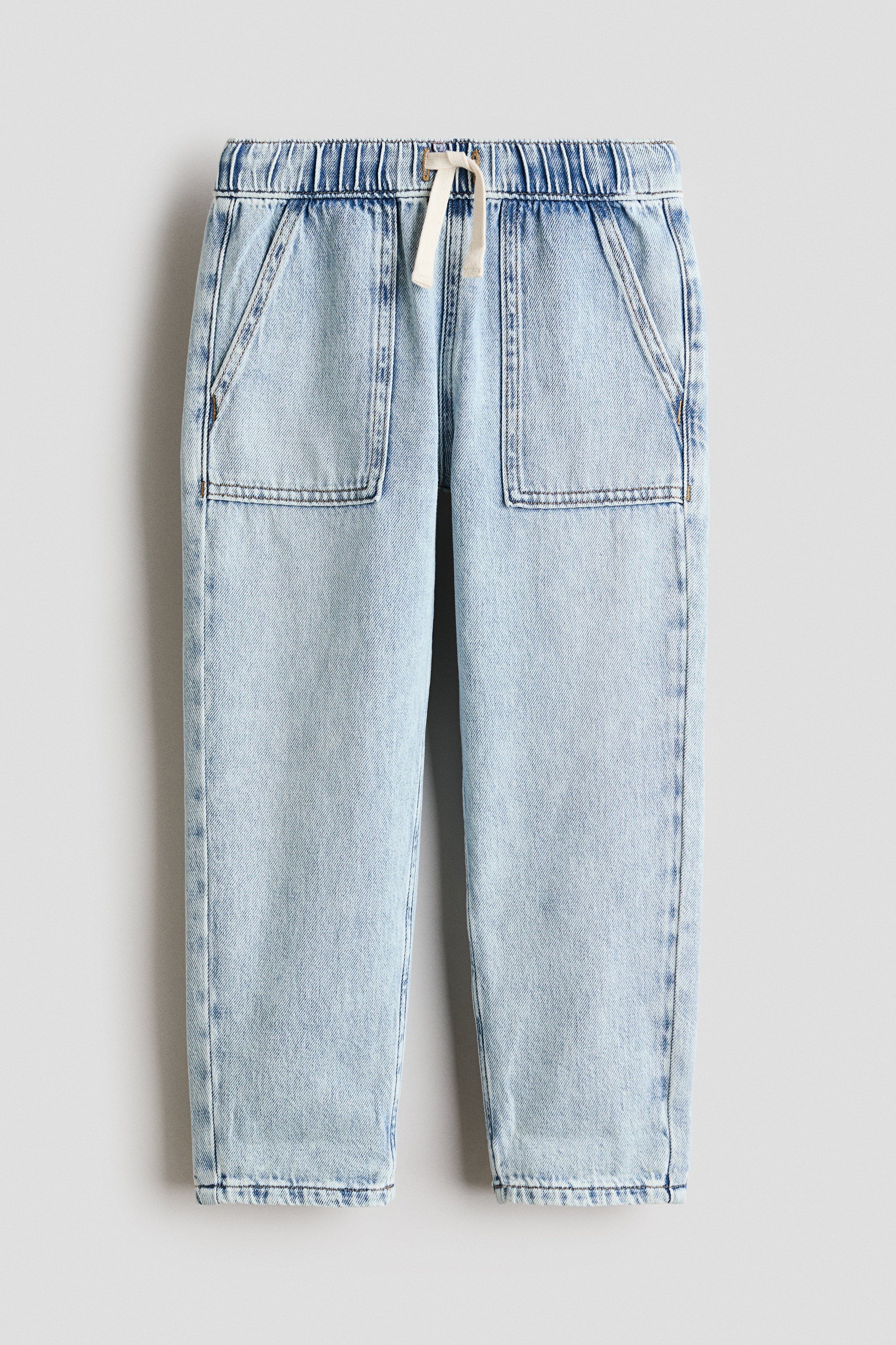 Bukser i bomuldsdenim - Lys denimblå
