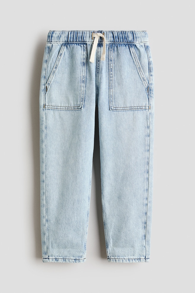 Broek van katoenen denim - Licht denimblauw/Donker denimblauw - 1