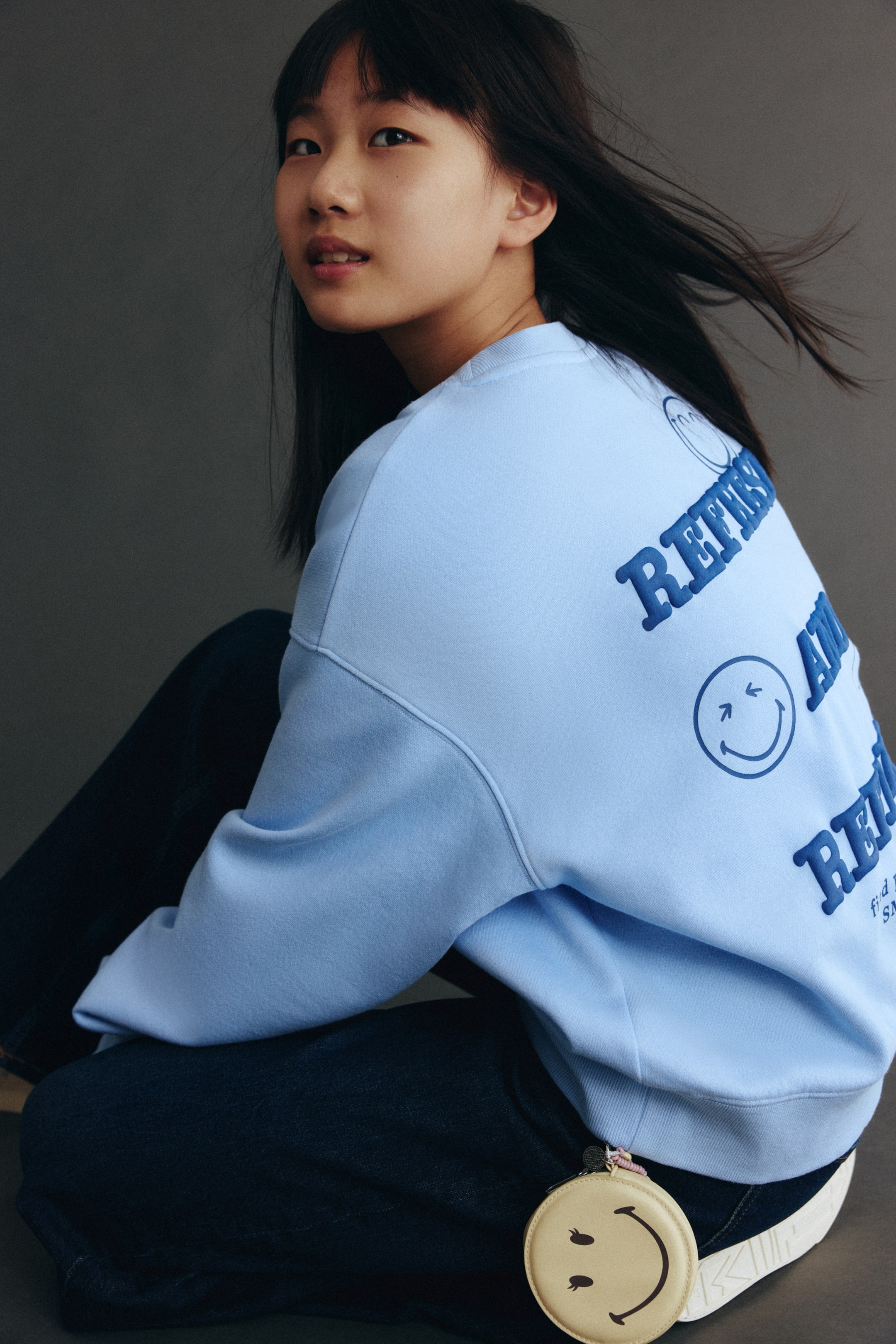 Ampliar la imagen: Sudadera con diseño - Azul claro/SmileyWorld® - Kids | H&M MX 3