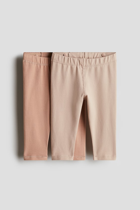 Детские леггинсы H&M 2-pack Pima Cotton Jersey Leggings