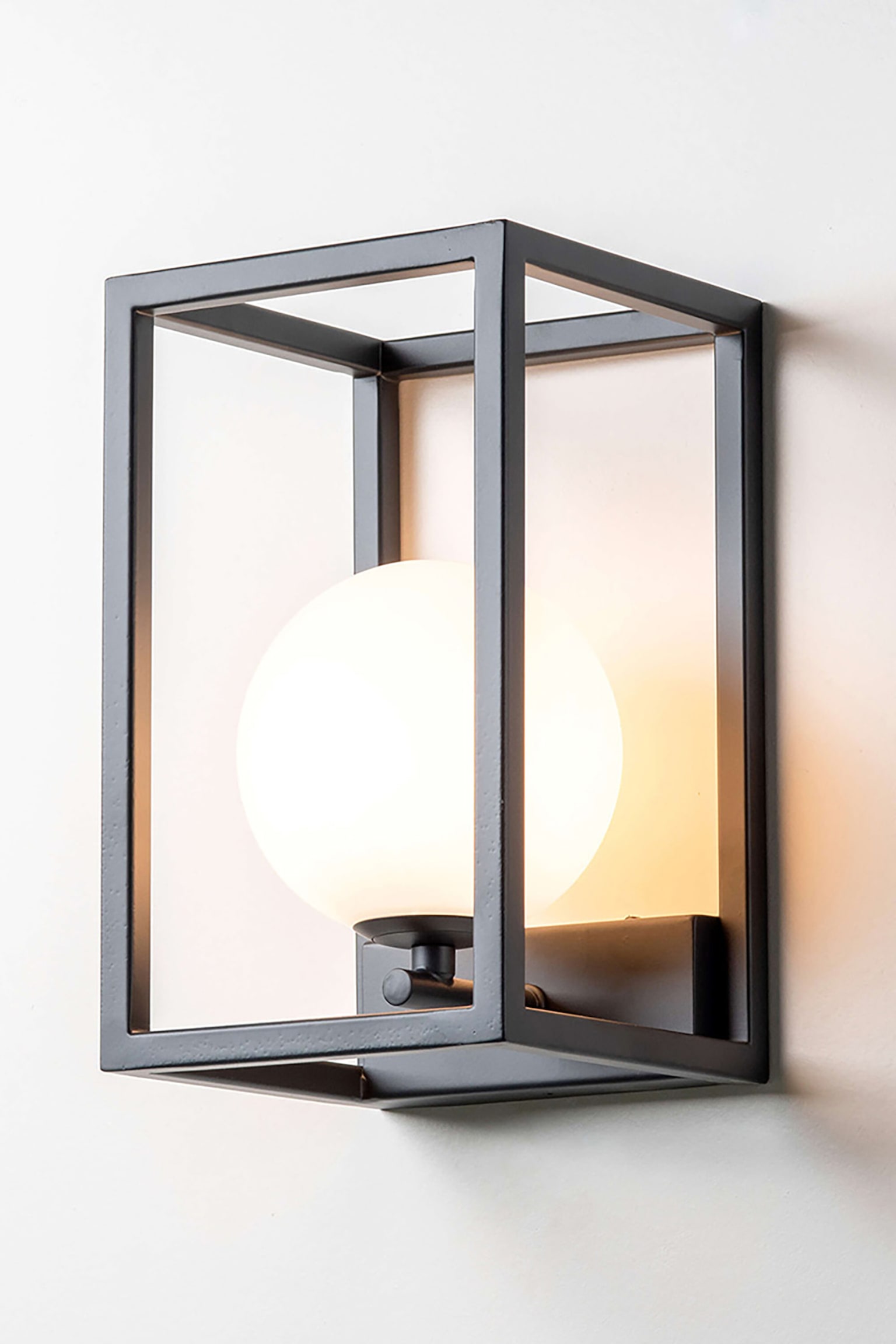 Lantern Wall Light - Dark Grey - 1