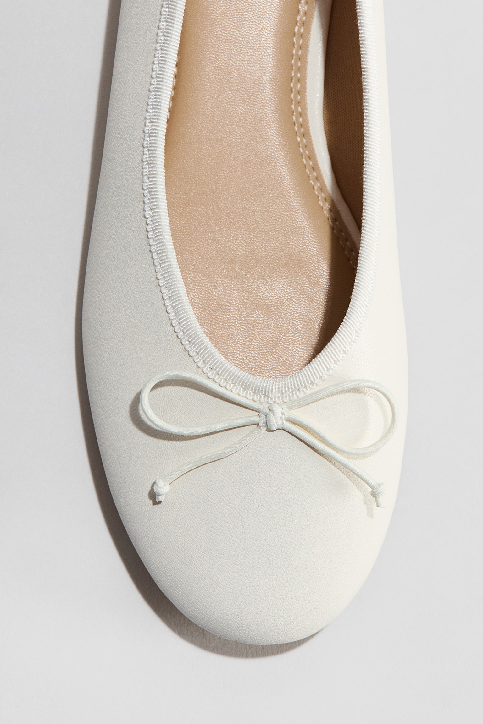 Bow-detail ballet pumps - Cream/Light beige/Pink/Black/Beige - 2
