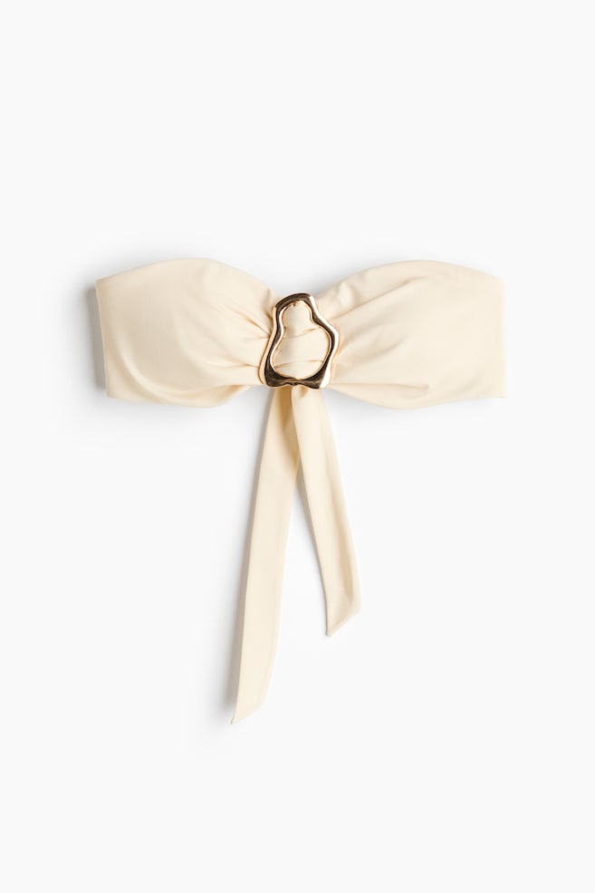 Góra od kostiumu bandeau - Jasnobeżowy/Ciemnobrązowy - 1