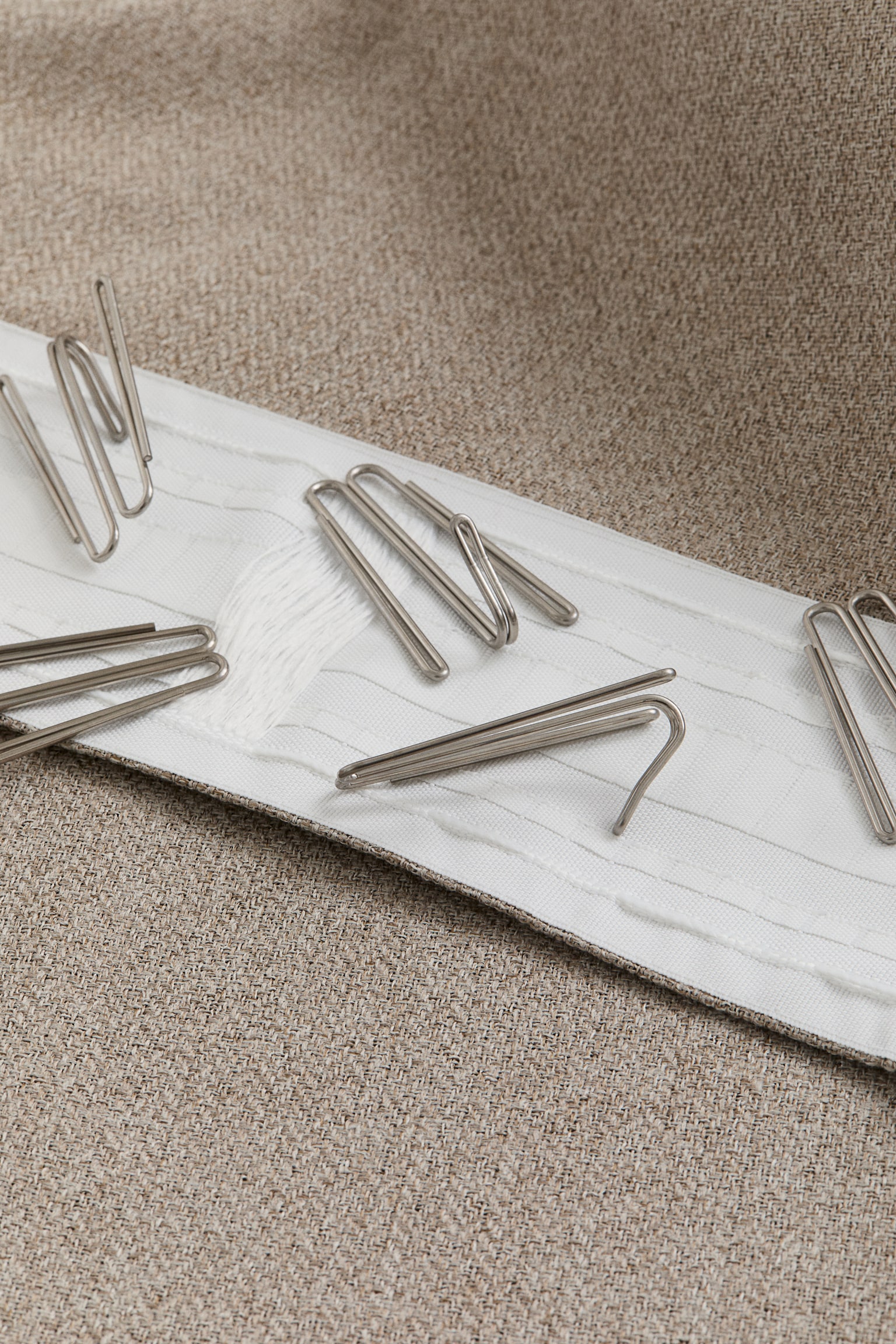 Tende oscuranti a spina di pesce 2 pezzi - Beige mélange/Verde kaki - 4