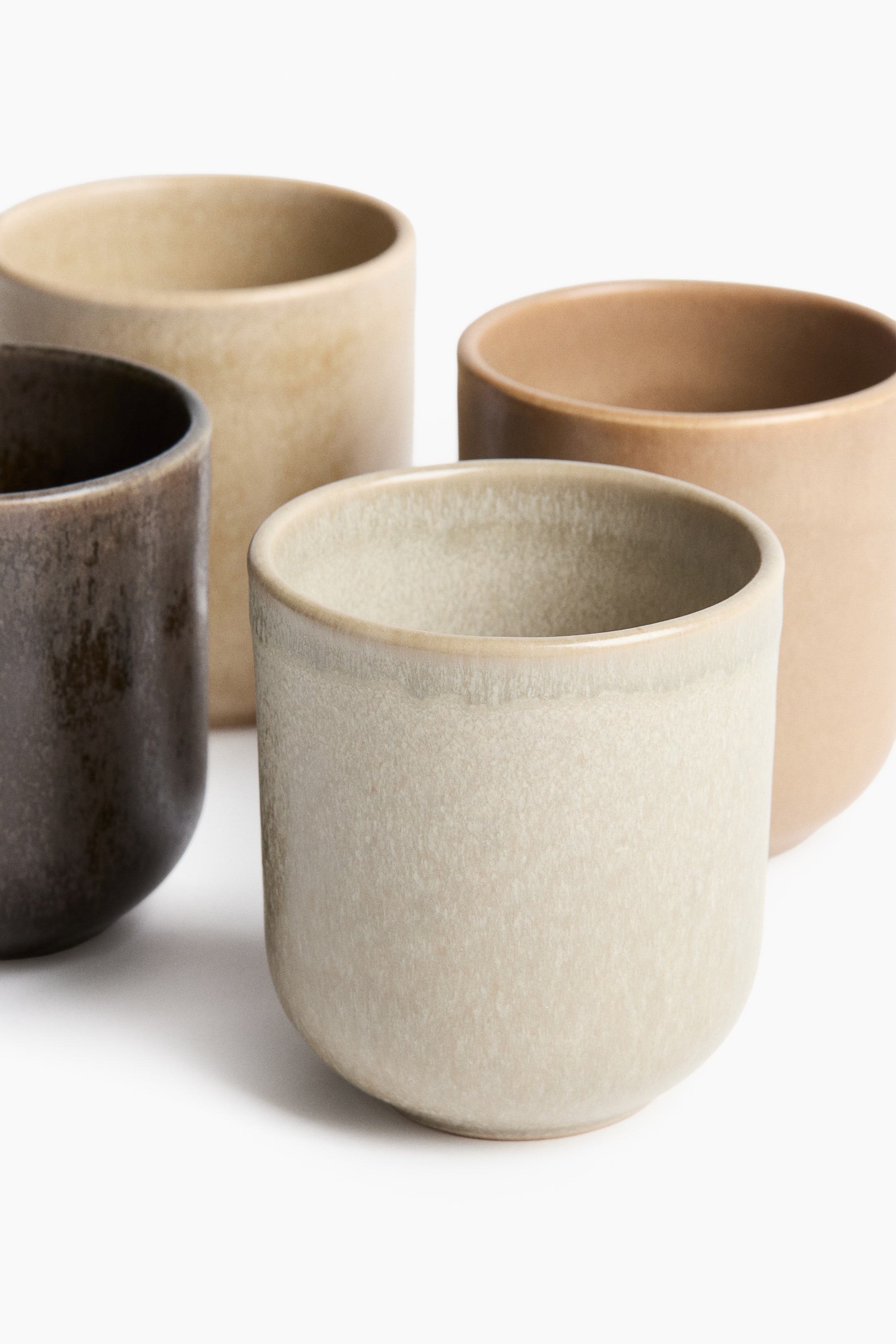 Lot de 4 tasses en grès cérame