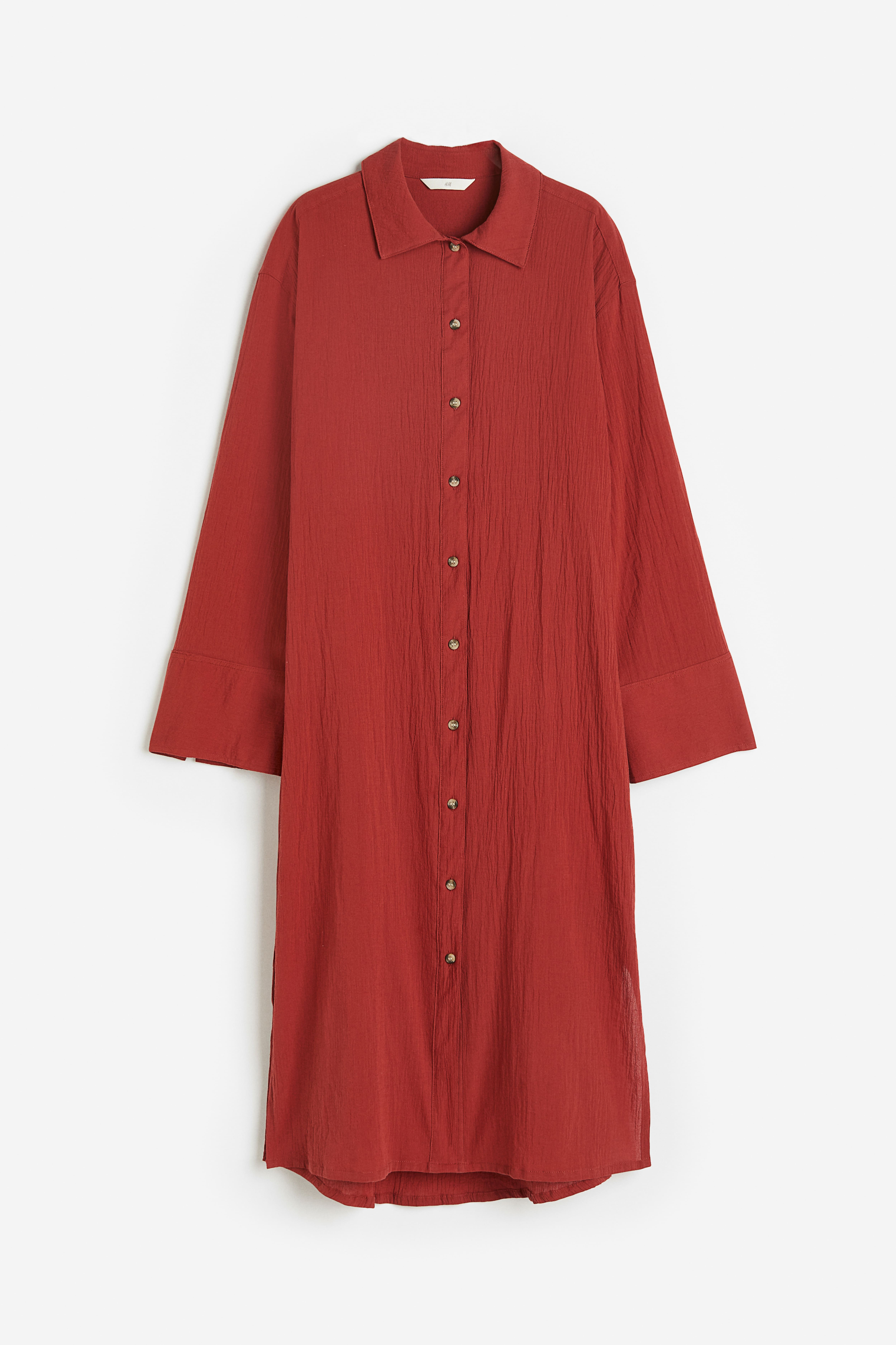 crêped shirt dress