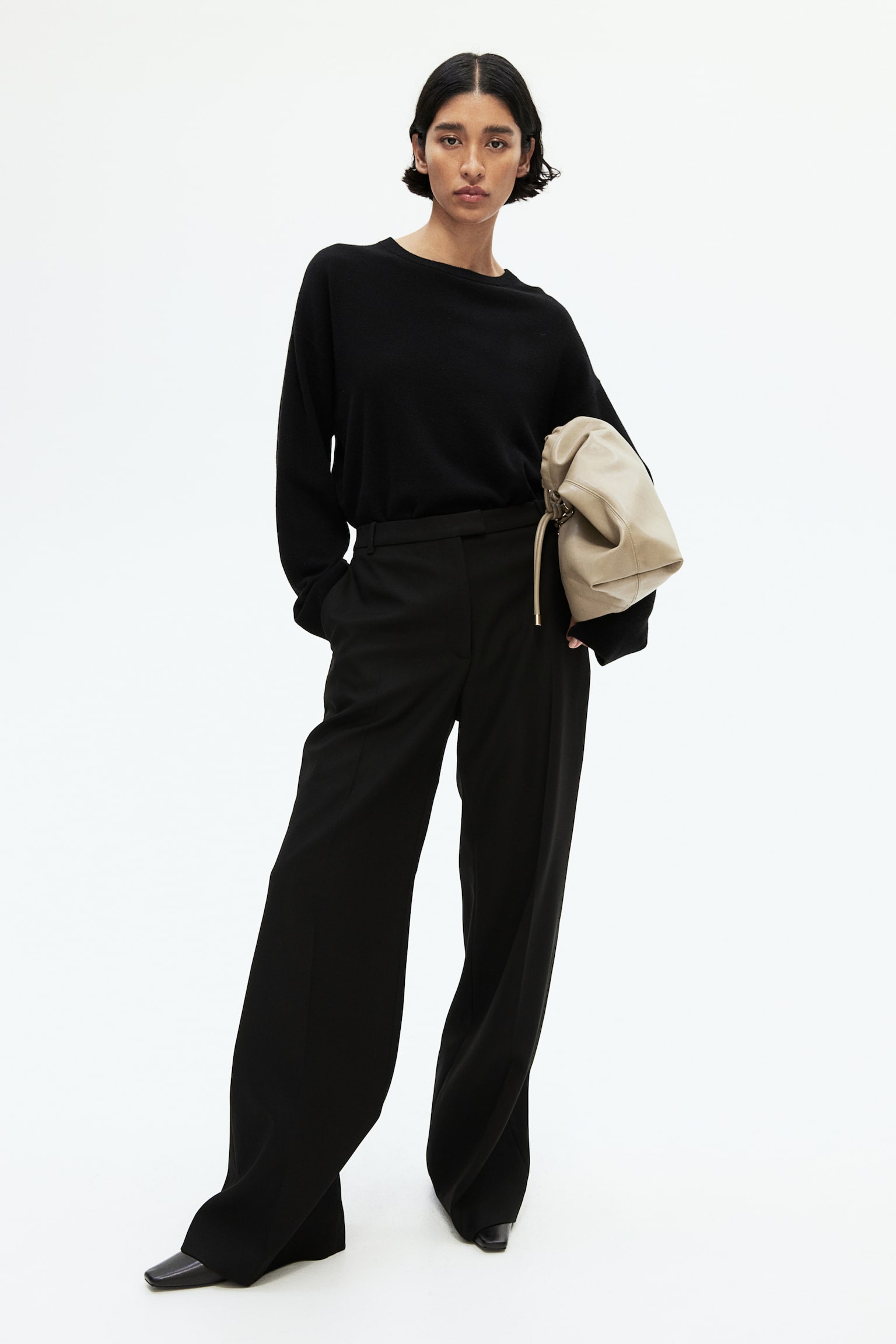 Flared trousers - Black - 5