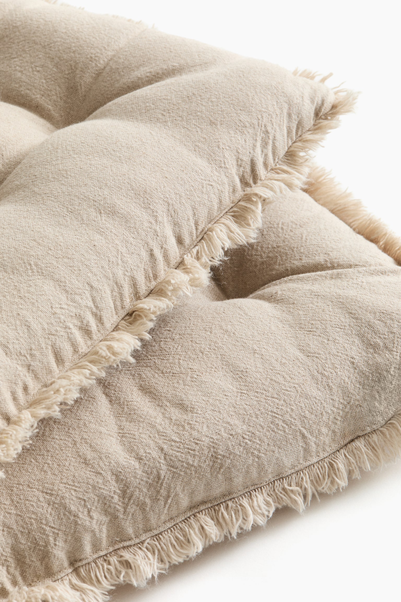 2-pack linen-blend seat cushions - Light beige/Dark brown/Light khaki green/Yellow - 3