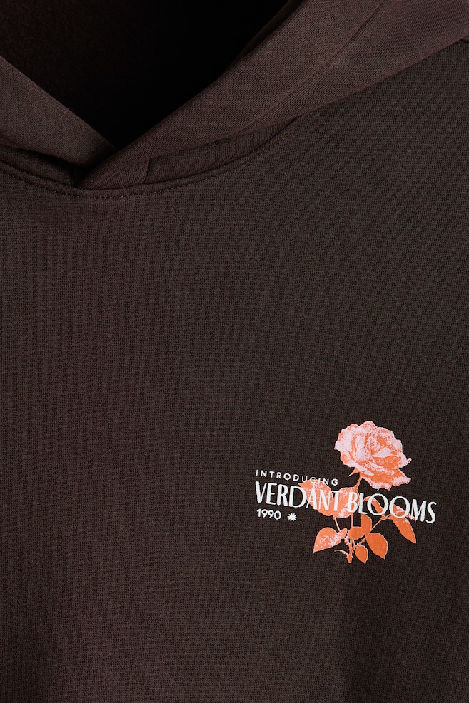 Relaxed-Fit Printed Hoodie - Dark brown/Verdant Blooms/Black/Northern Rockies/White/STM/Black/Appetites/White/Endless Horizons - 4