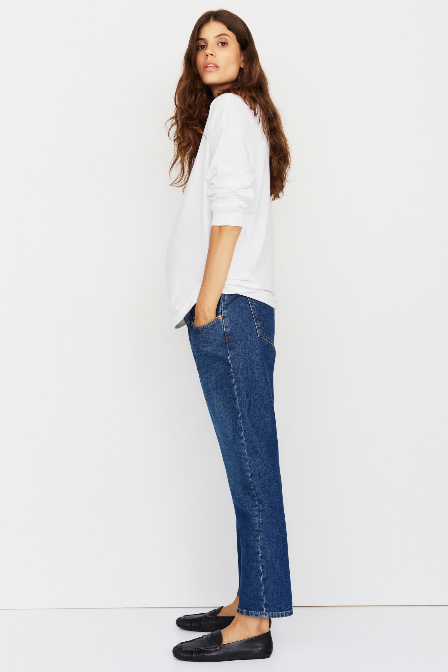 MAMA Slim Mom Ankle Jeans - כחול ג'ינס כהה/שחור/כחול ג'ינס/Light denim blue - 1