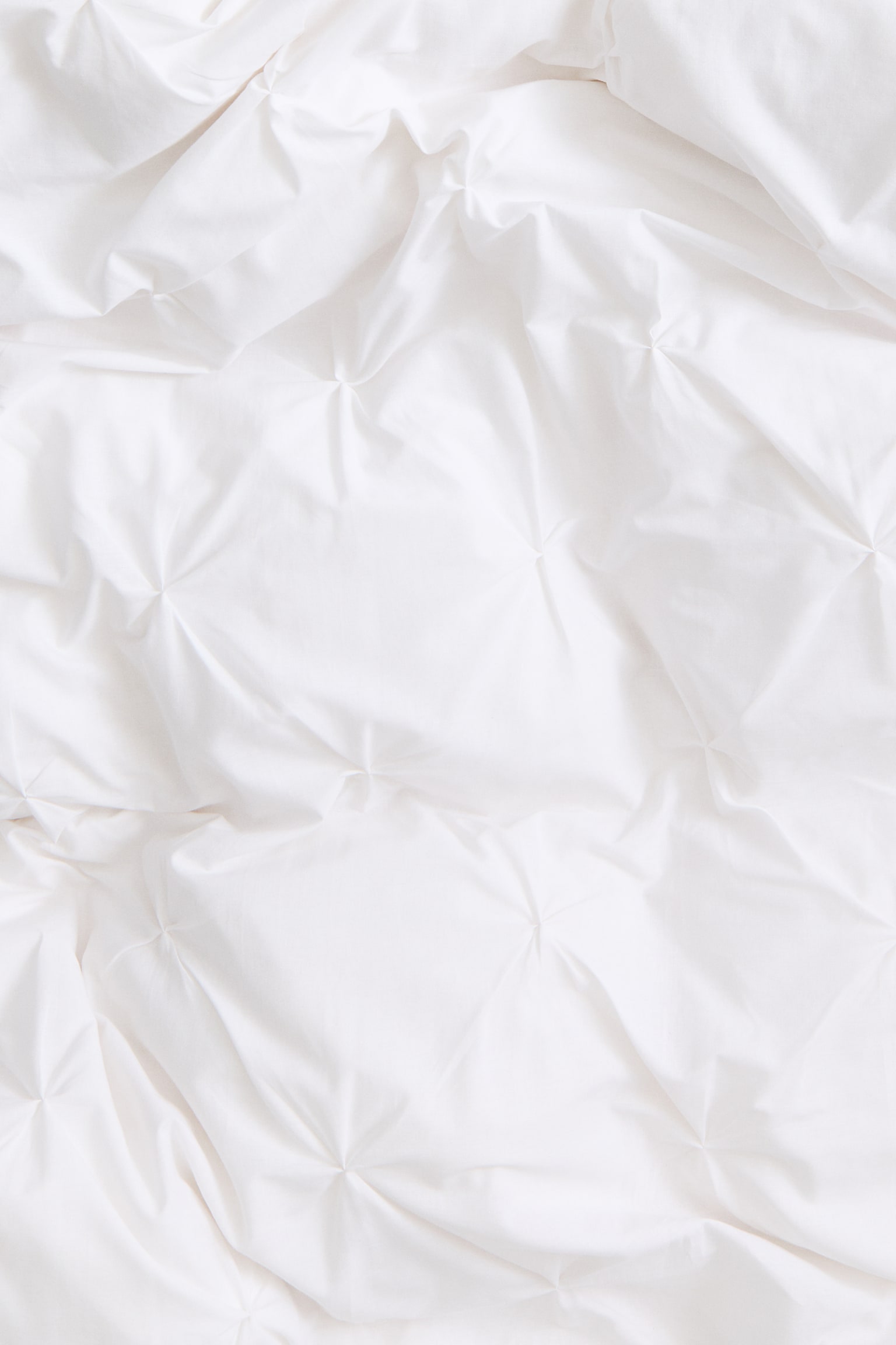 Pintucked single duvet cover set - White - 4
