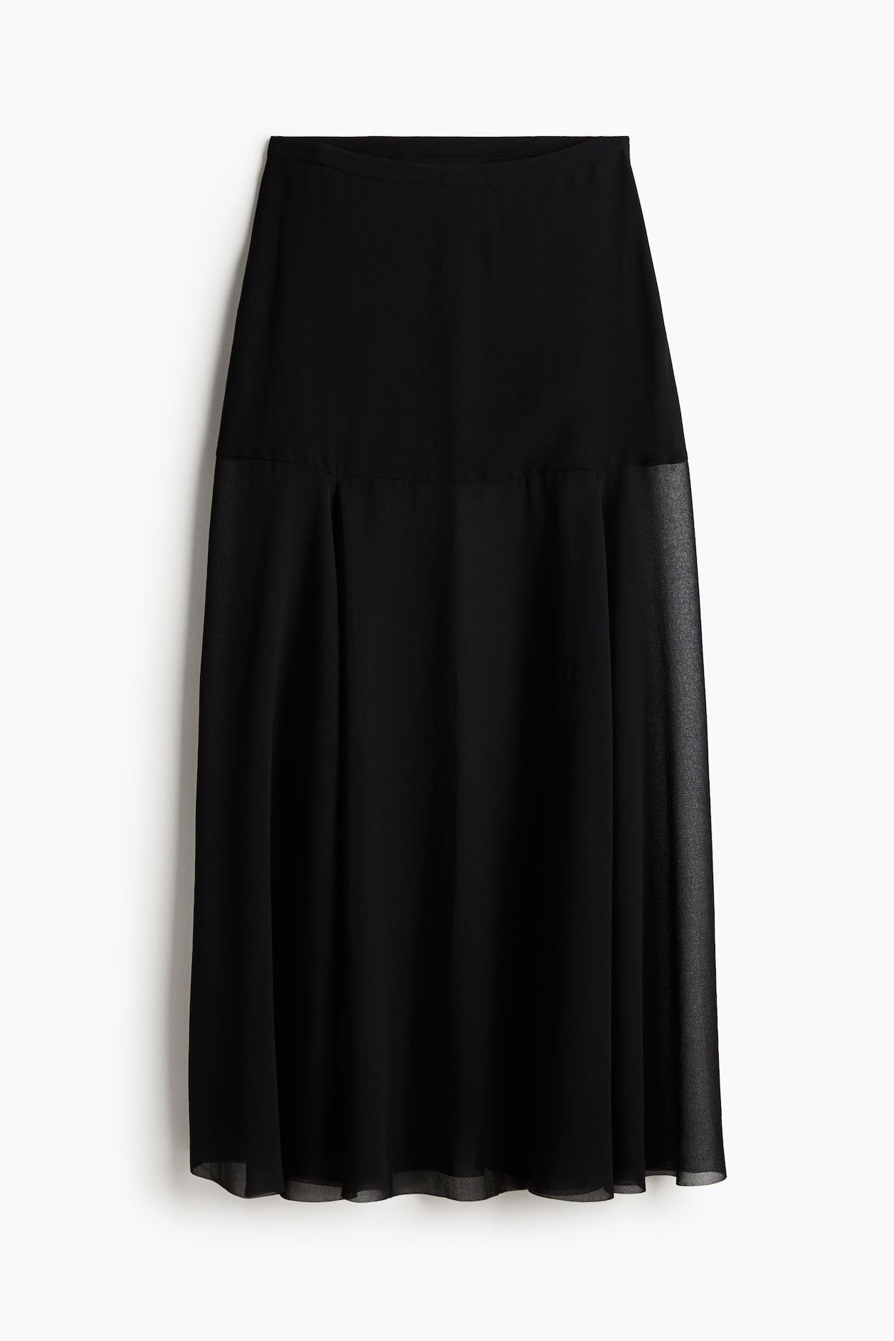 Sheer Maxi Skirt Black Ladies H&M AU