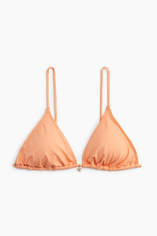 Padded triangle bikini top - Apricot - 1