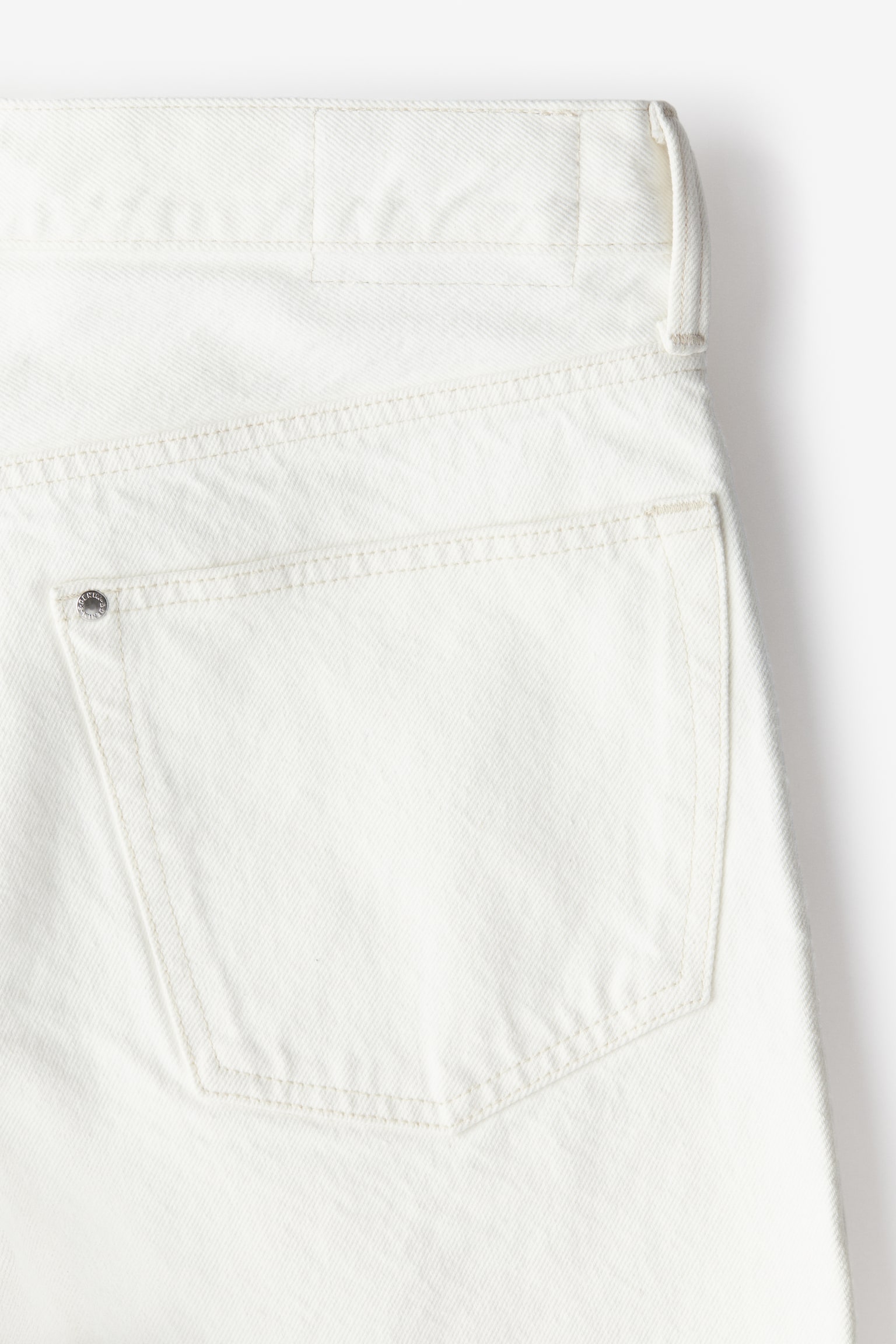 Regular Denim shorts - White/Light denim blue - 3