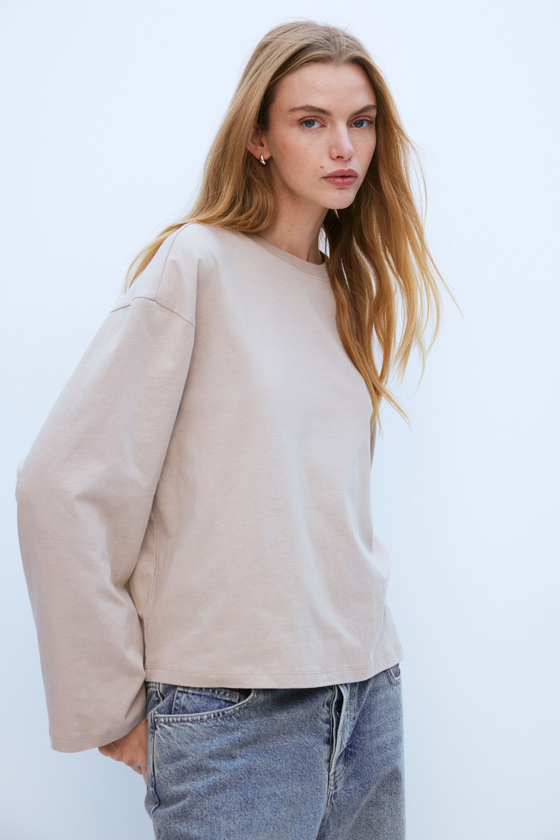 Long-Sleeved Cotton Top