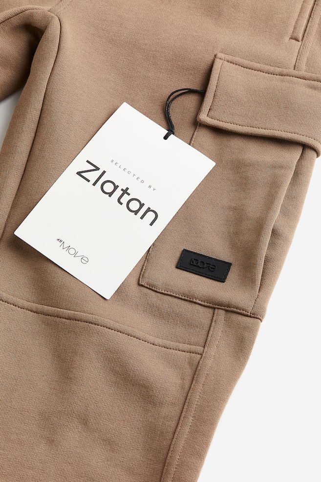 Pantalon jogger cargo DryMove™ en coton - Marron/Noir - 6