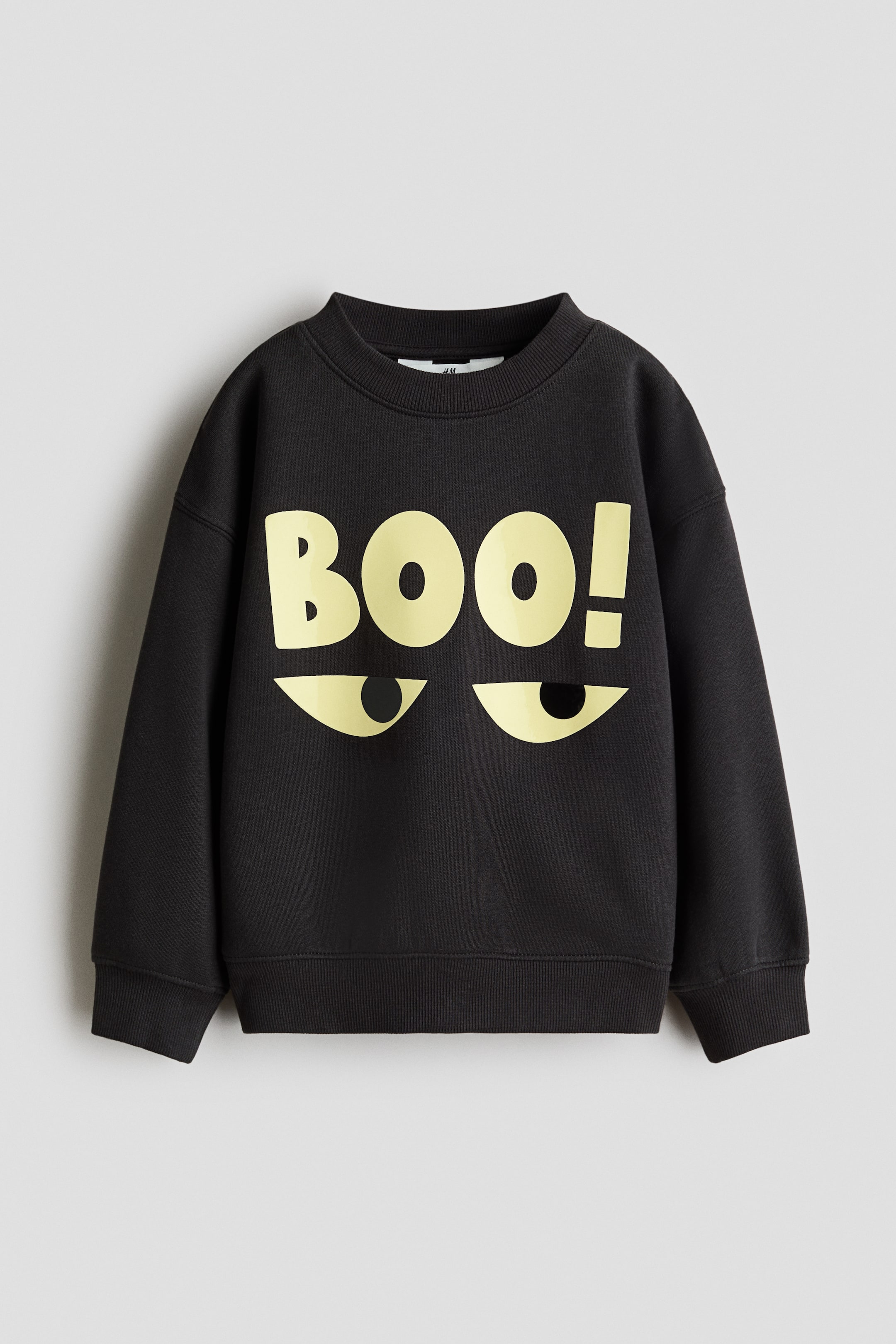 Переглянути збільшене зображення: Світшот із принтом - Black/Boo! - Kids | H&M UA 1