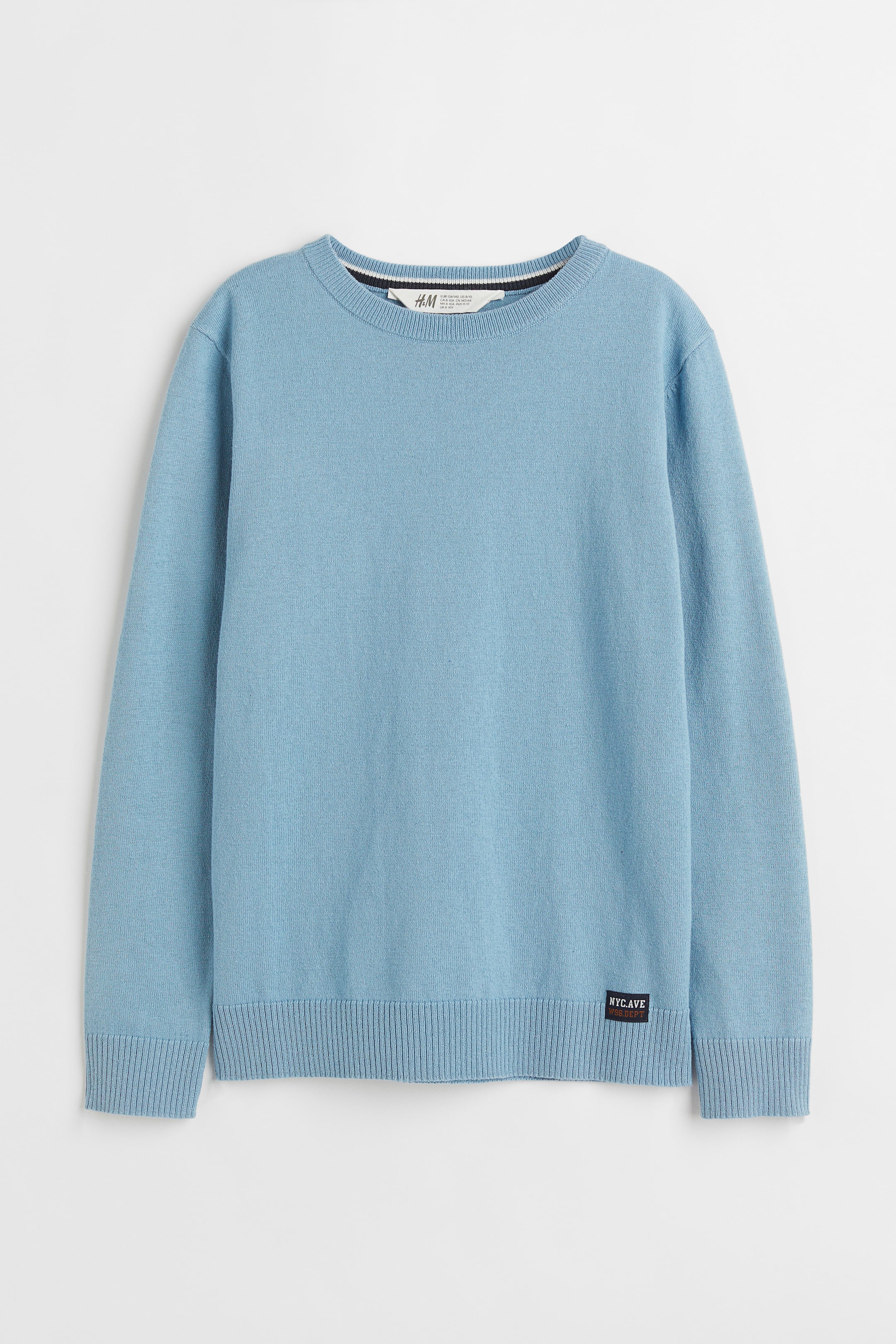 View larger image: Fine-knit cotton jumper - Blue - Kids | H&M 1