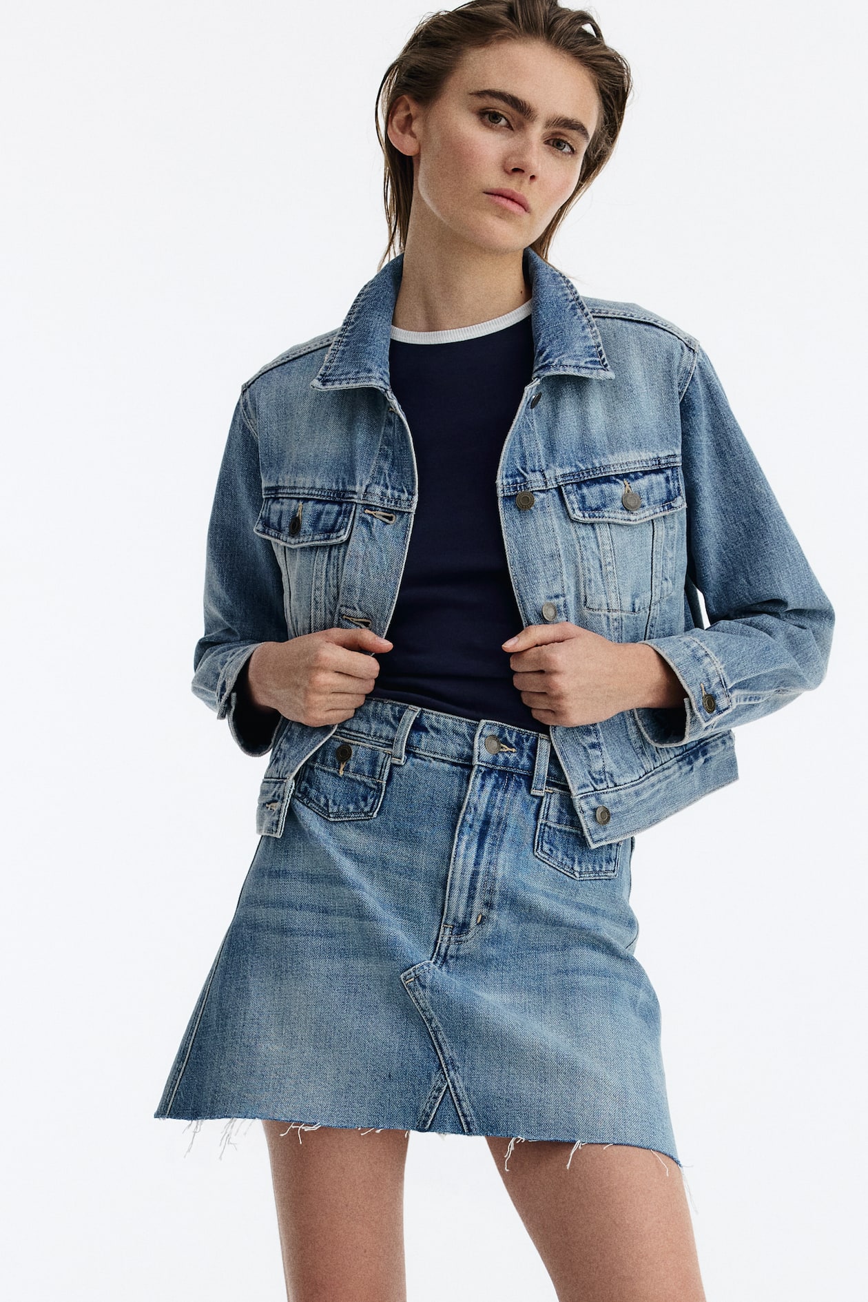 A-line denim skirt - image 2