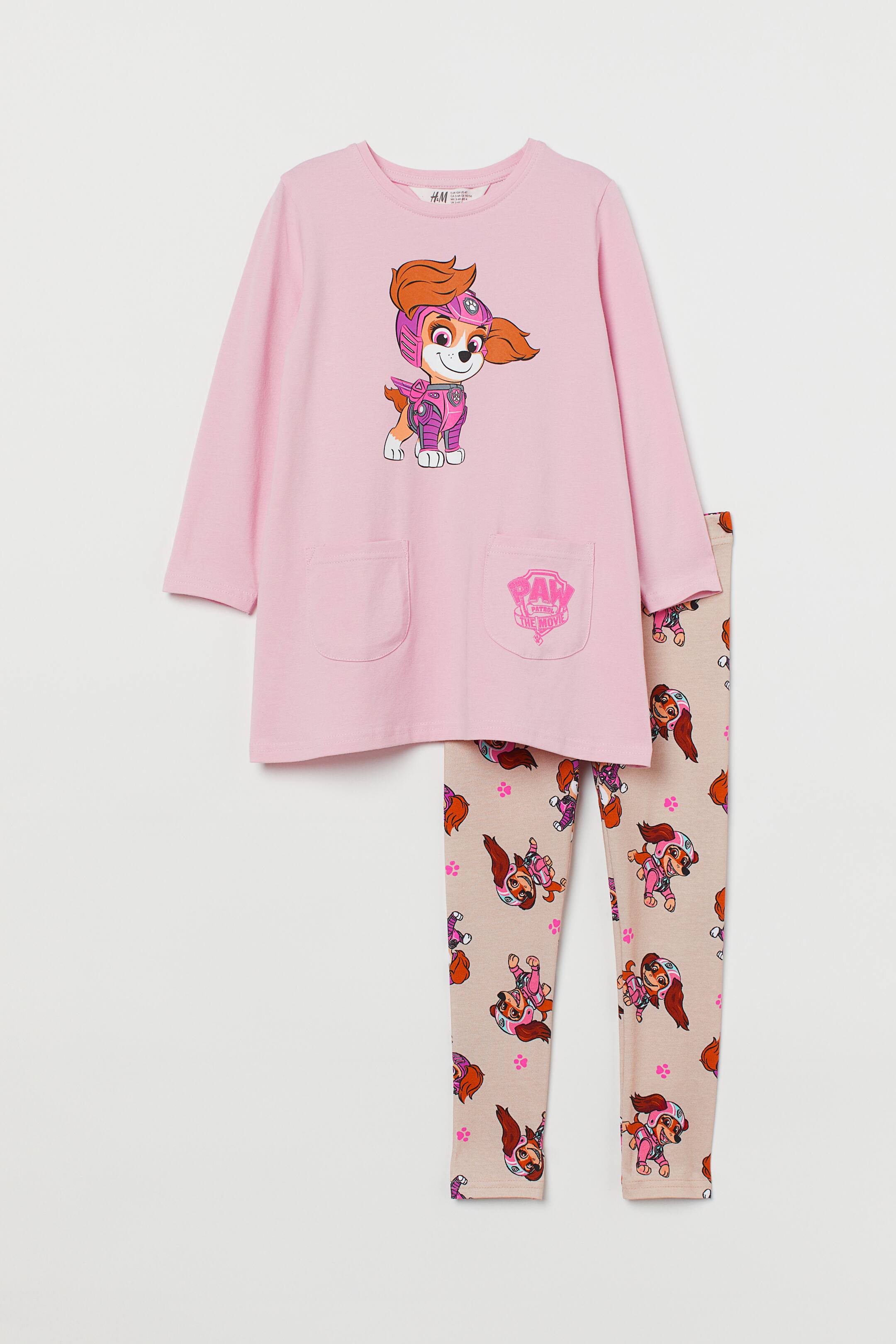 View larger image: 2-piece Printed Set - Light pink/Paw Patrol - Kids | H&M US 1