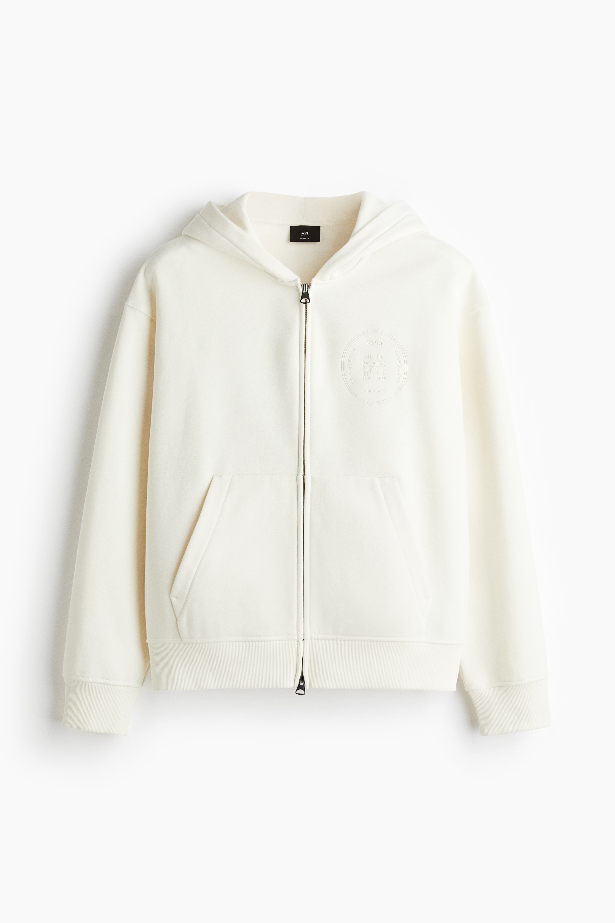 Loose-Fit Hooded Jacket - White
