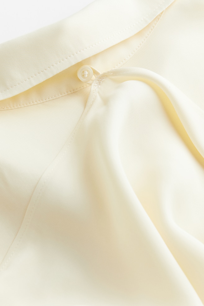 Camicetta con foulard decorativo - Crema/Beige - 3