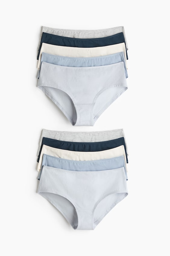 Женские хлопковые трусы-хипстеры H&M, набор 10 шт