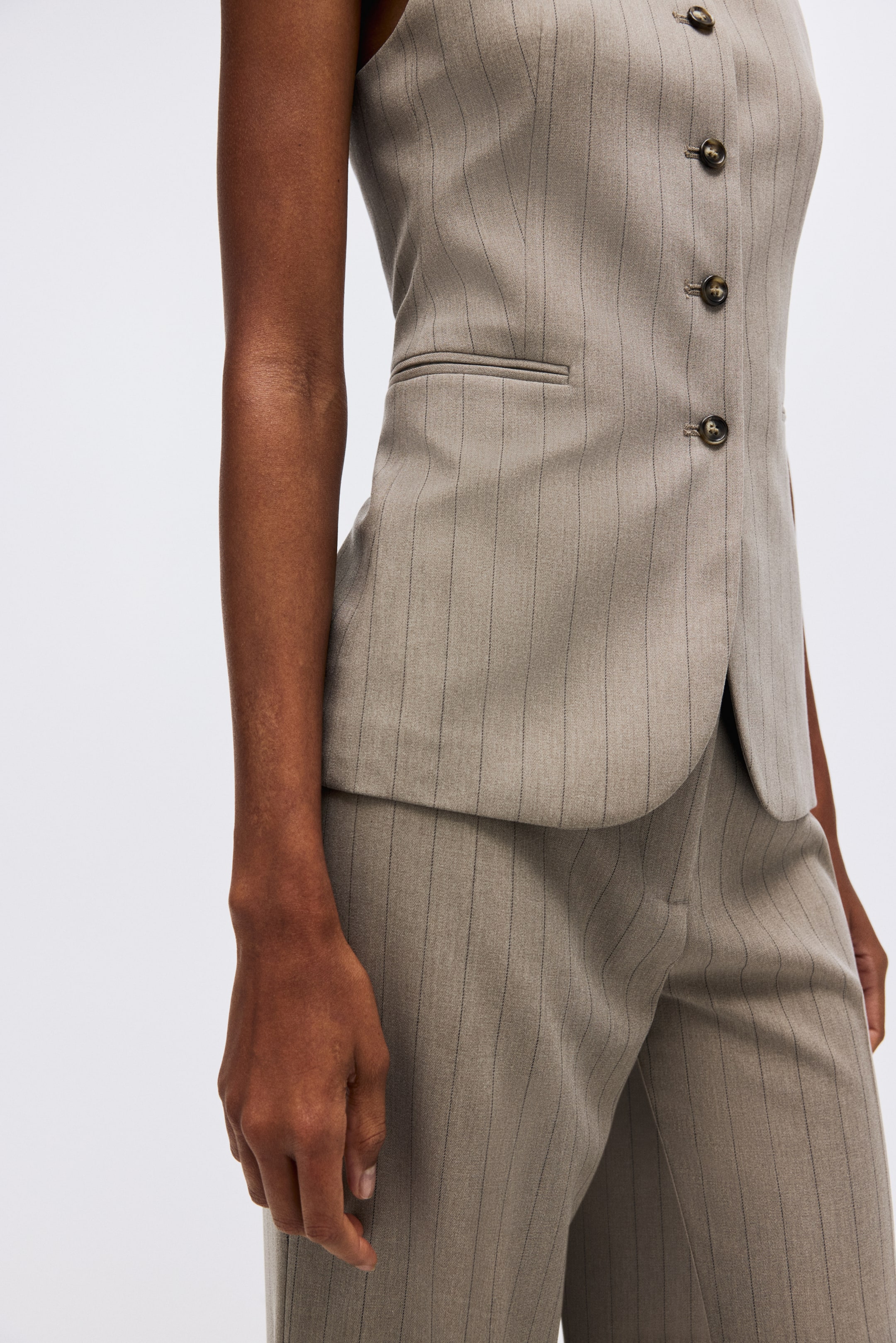 Long gilet sans manches