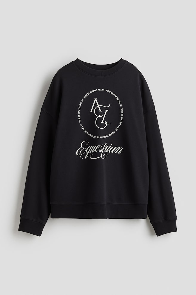 Sport-Sweatshirt mit Print - Marineblau - 1