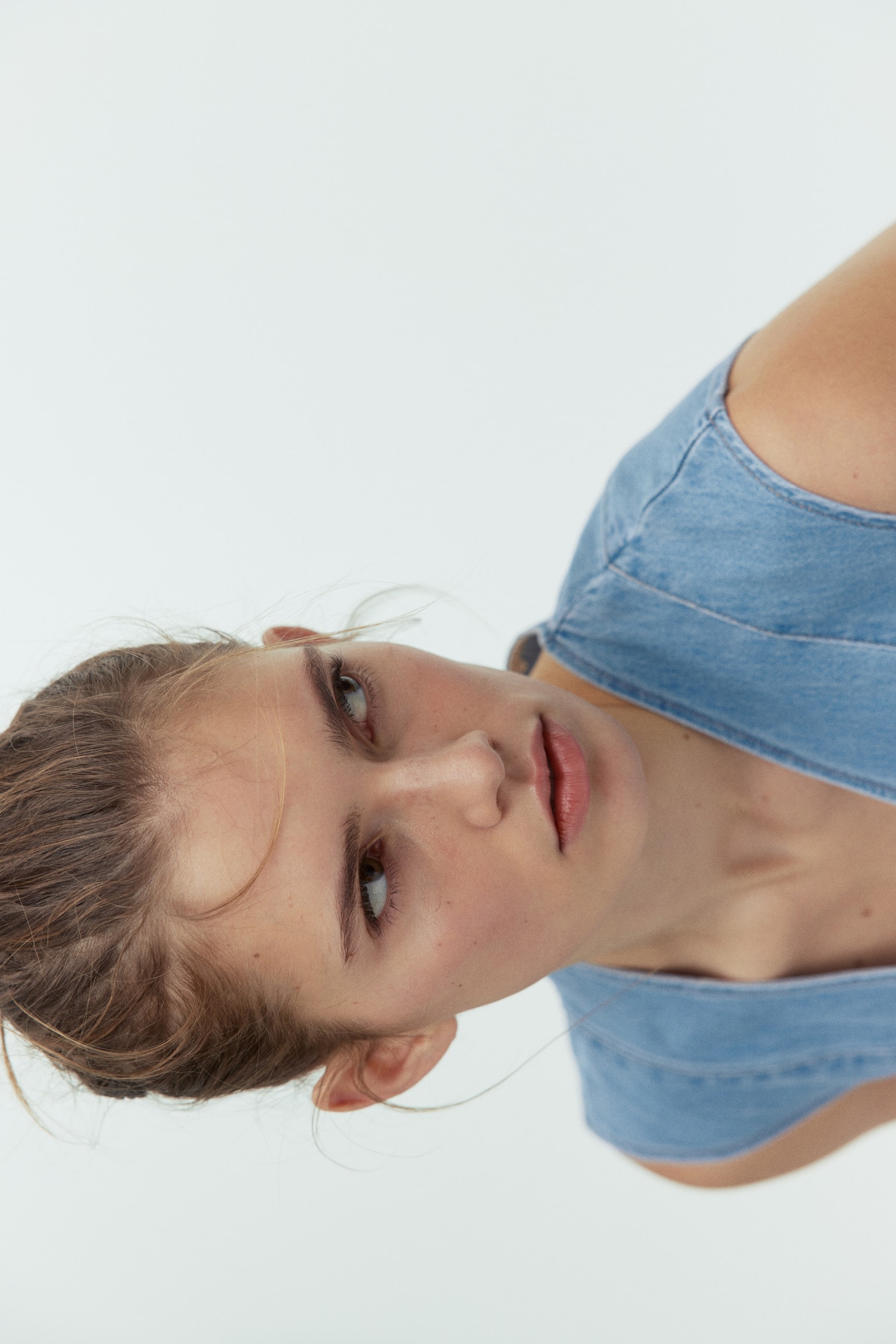 Sleeveless denim dress - Light denim blue - 3