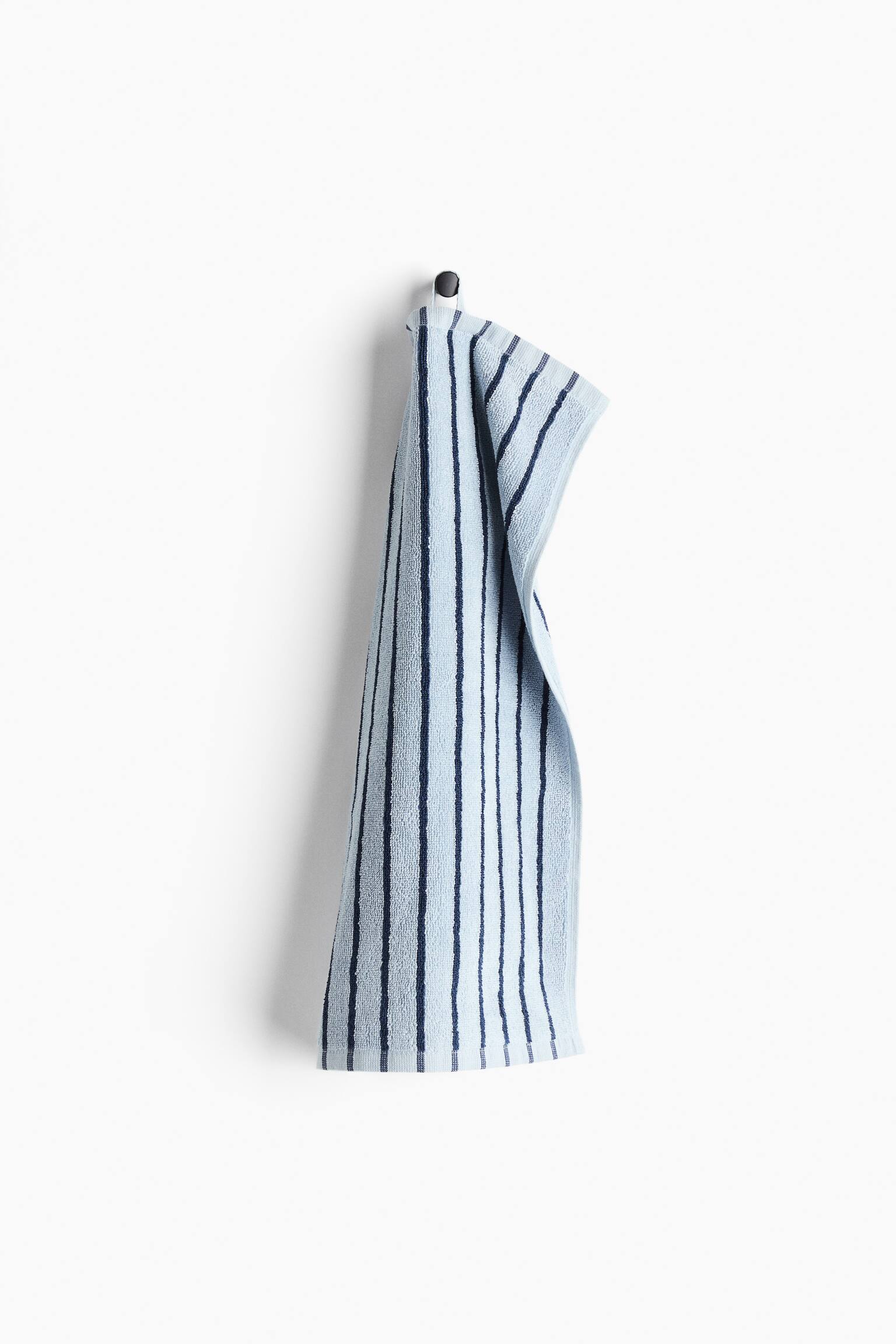 Striped Guest Towel - Light blue/striped/Light beige/white/White/black striped/Sage green/striped