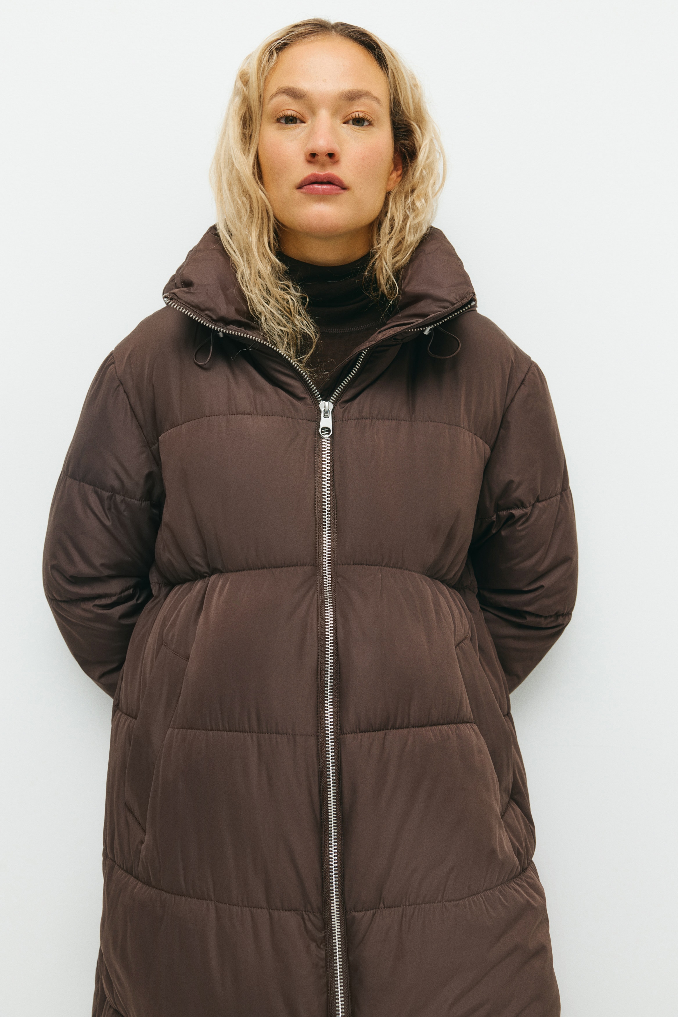 Femme - MAMA Veste matelassée Marron foncé - Size: XL  - H&M