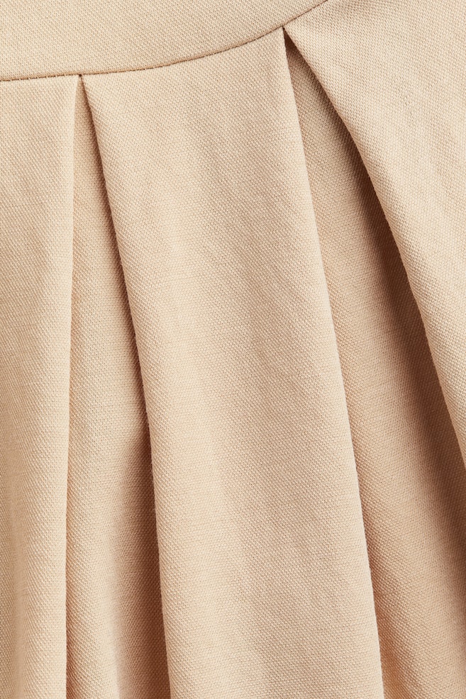 Pleated Jumpsuit-Beige - 5