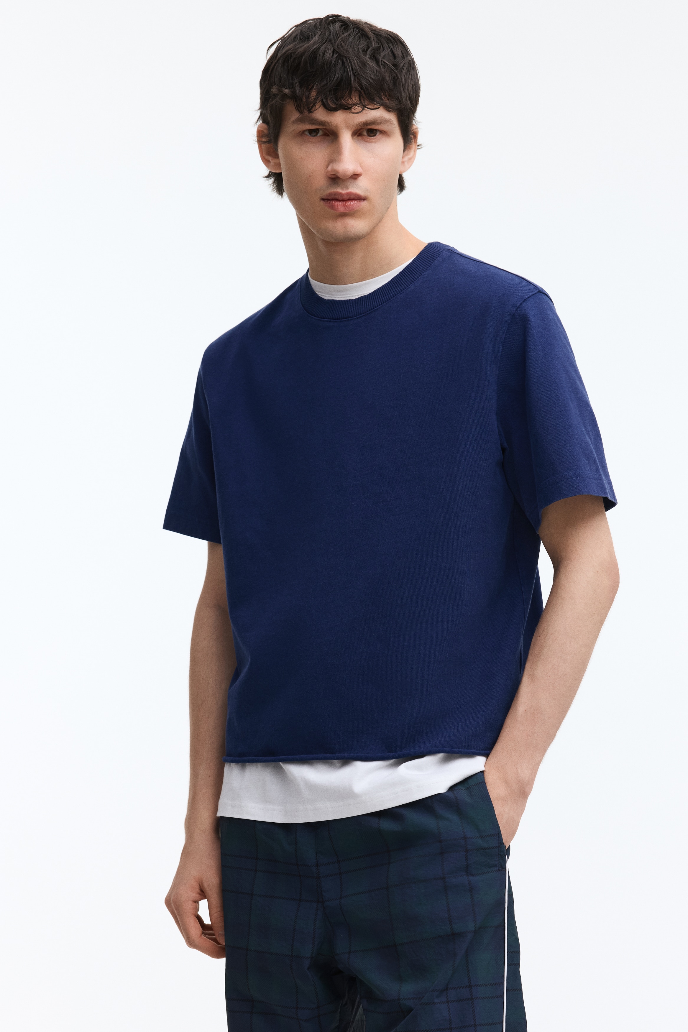 Regular-Fit Washed T-Shirt - Dark blue/Dark gray/Cream/Green/White