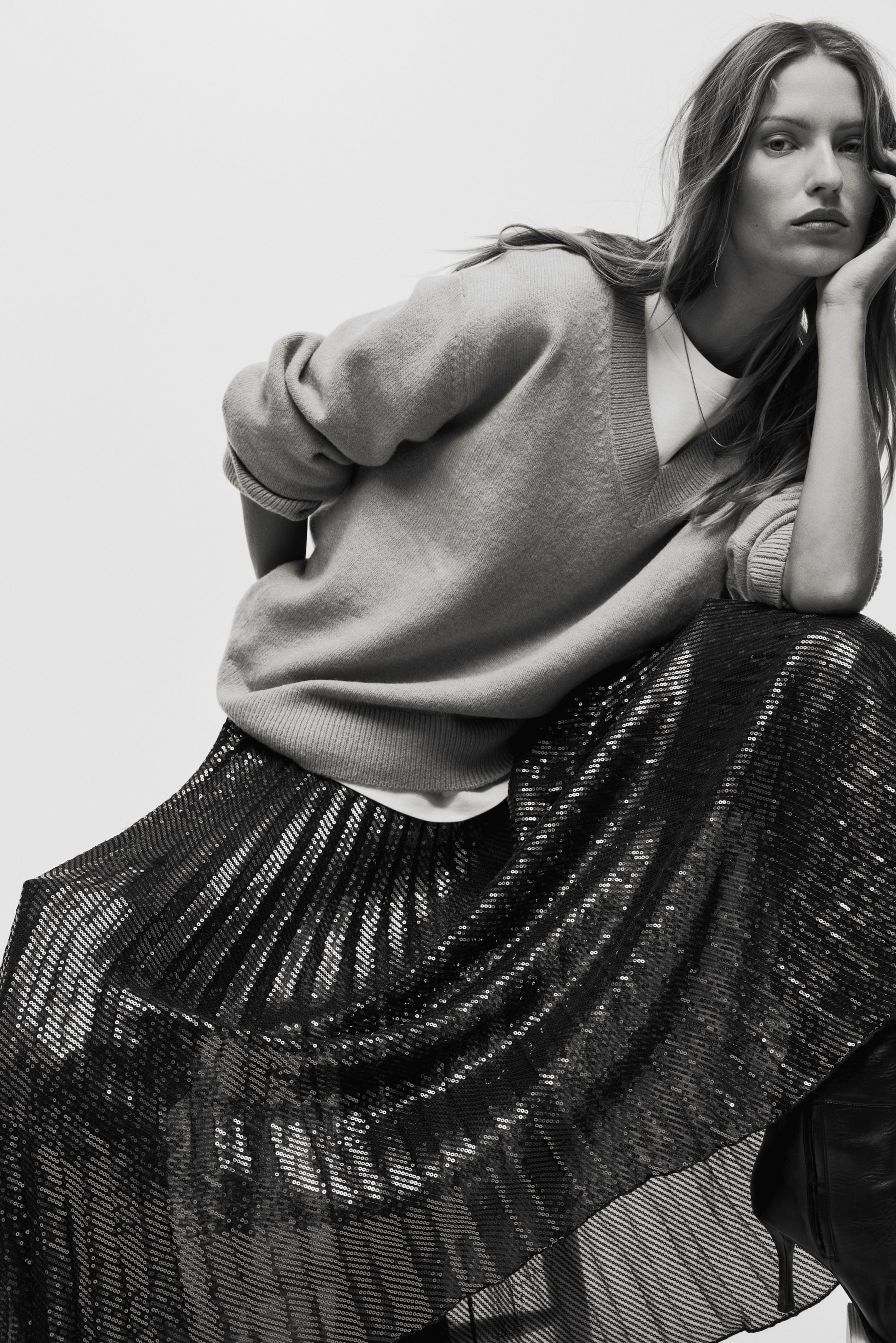 Visualizza immagine più grande: Gonna plissettata con paillettes - Marrone scuro - DONNA | H&M IT 2