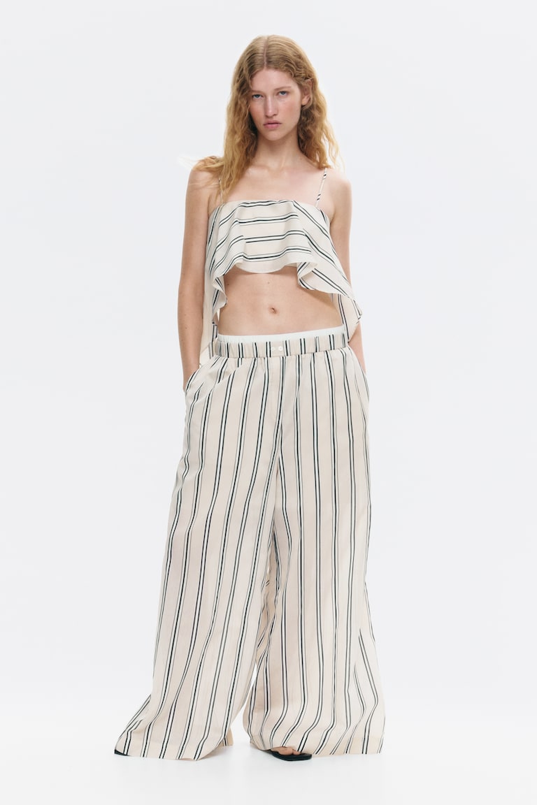 Pantalone na navlačenje s duplim pojasom