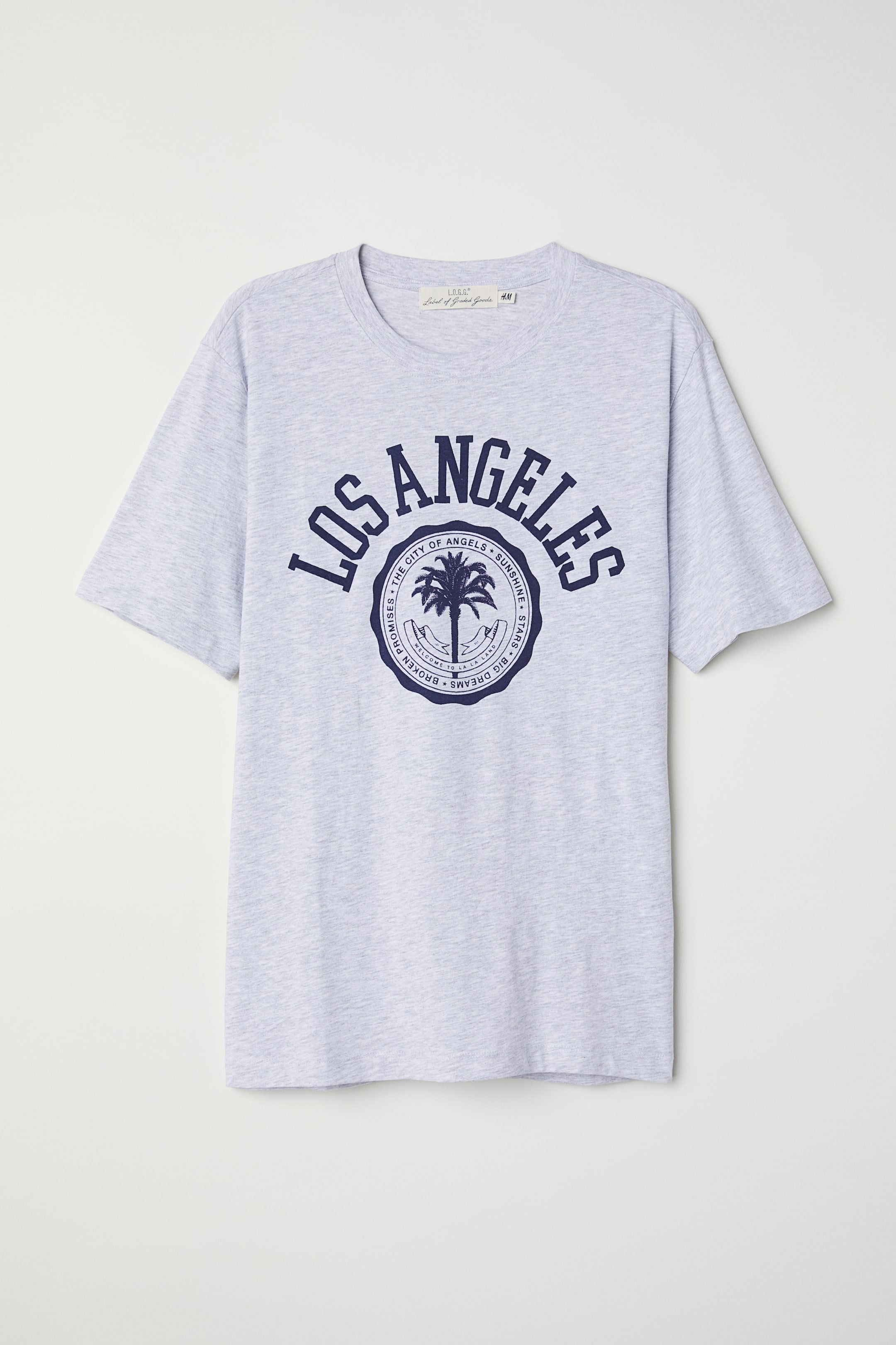 View larger image: Printed T-shirt - Light grey/Los Angeles - Men | H&M GB 1
