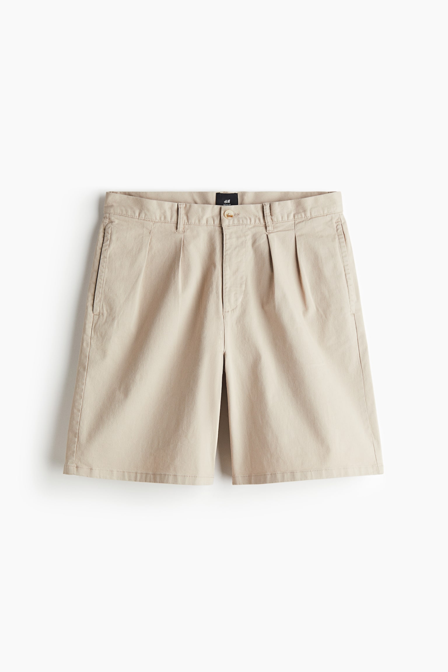 Loose Fit Chino shorts - Beige/Black - 2