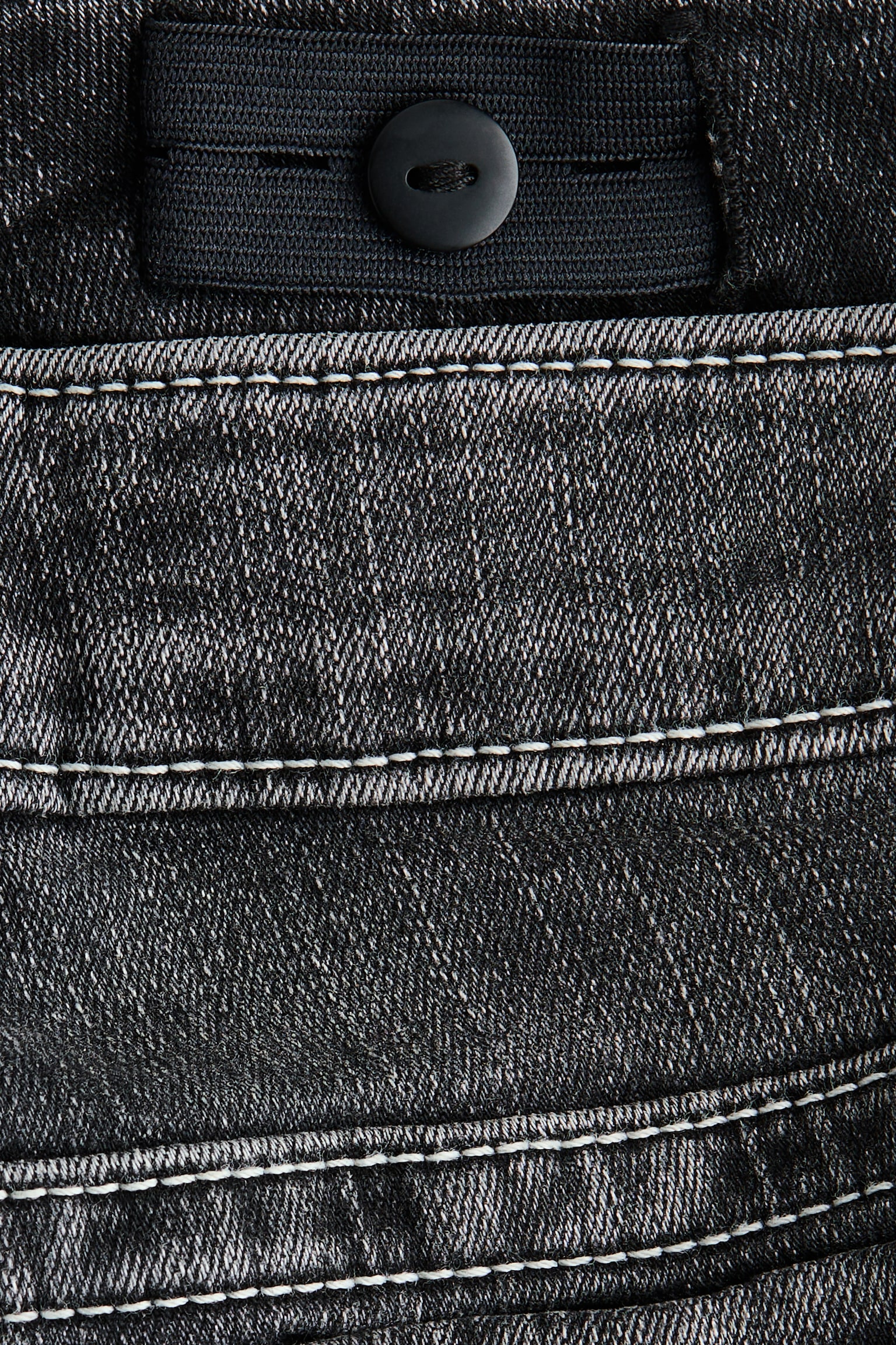 Детские джинсы H&M Skinny-Fit Bootcut Low, цвет: Джинсовый чёрный — фото 2