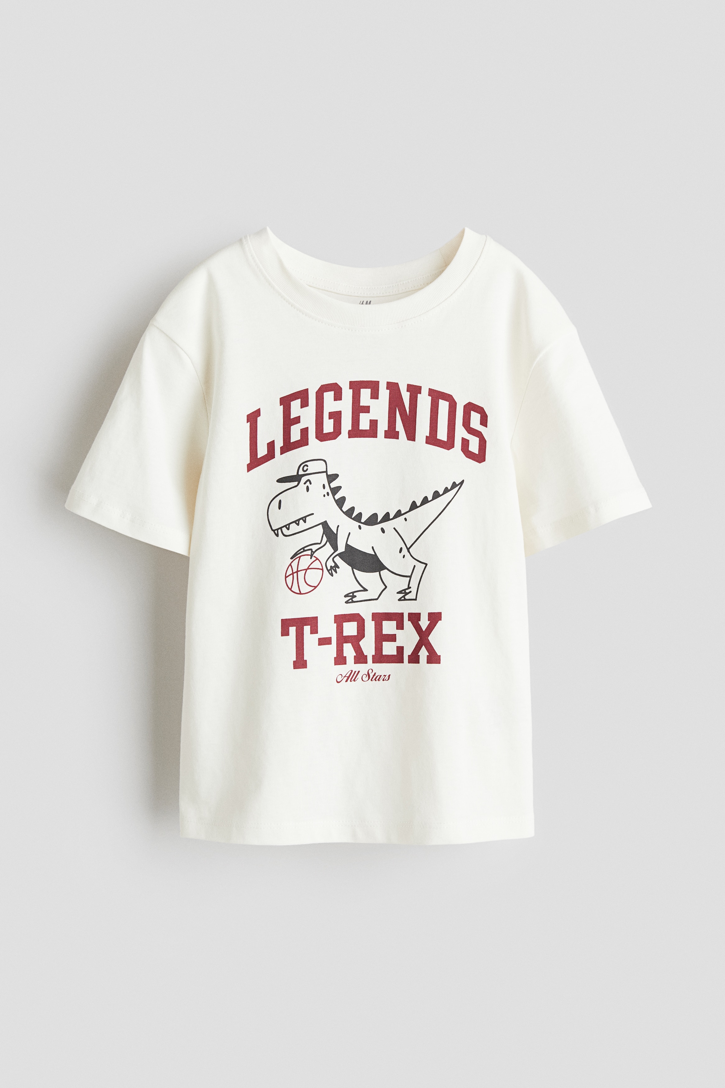 Printed Cotton T-Shirt - White/Legends T-rex/Light blue/New York/Navy blue/92/Navy blue/Dinoclub/Dark green/Boston