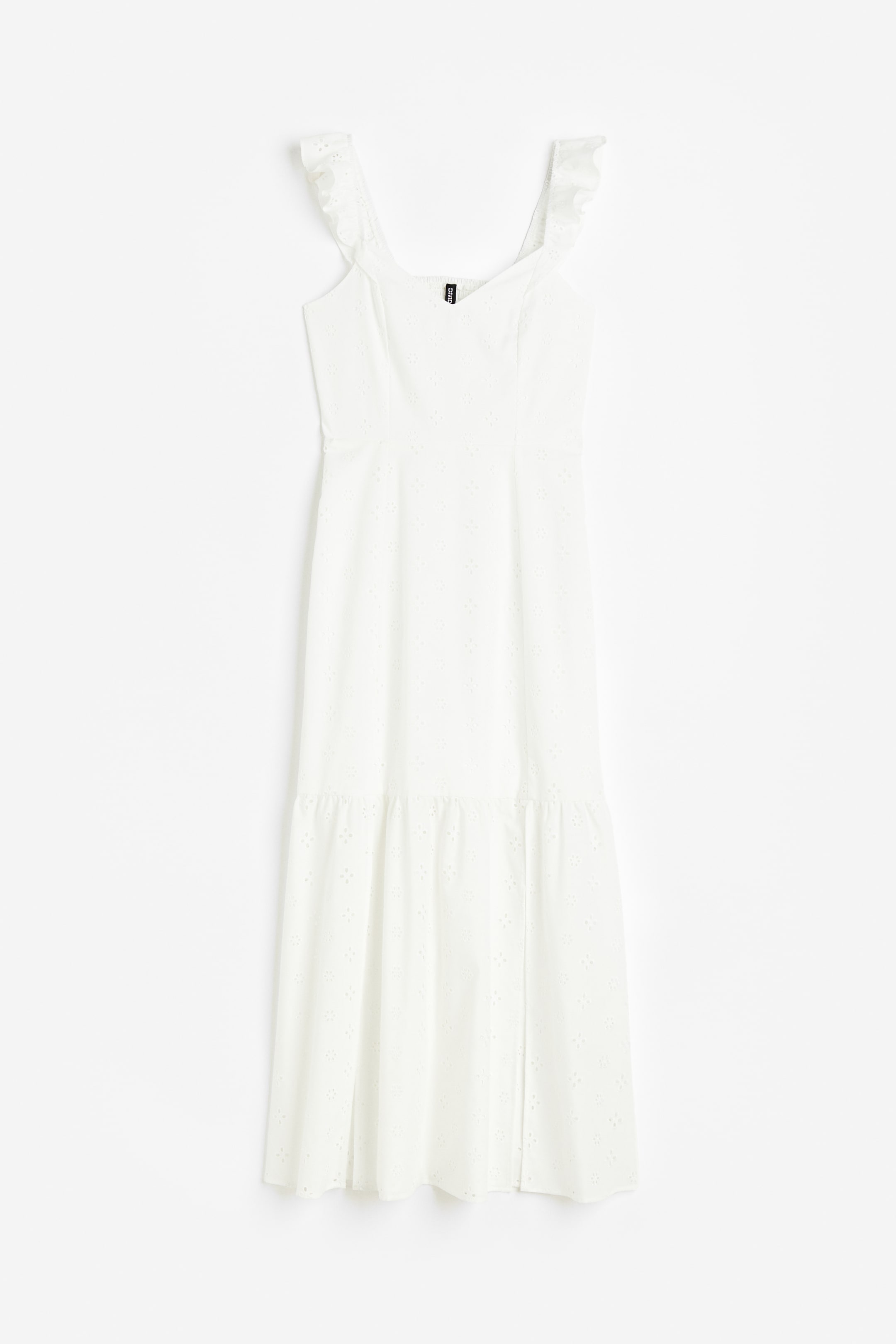 Open-backed Dress with Eyelet Embroidery