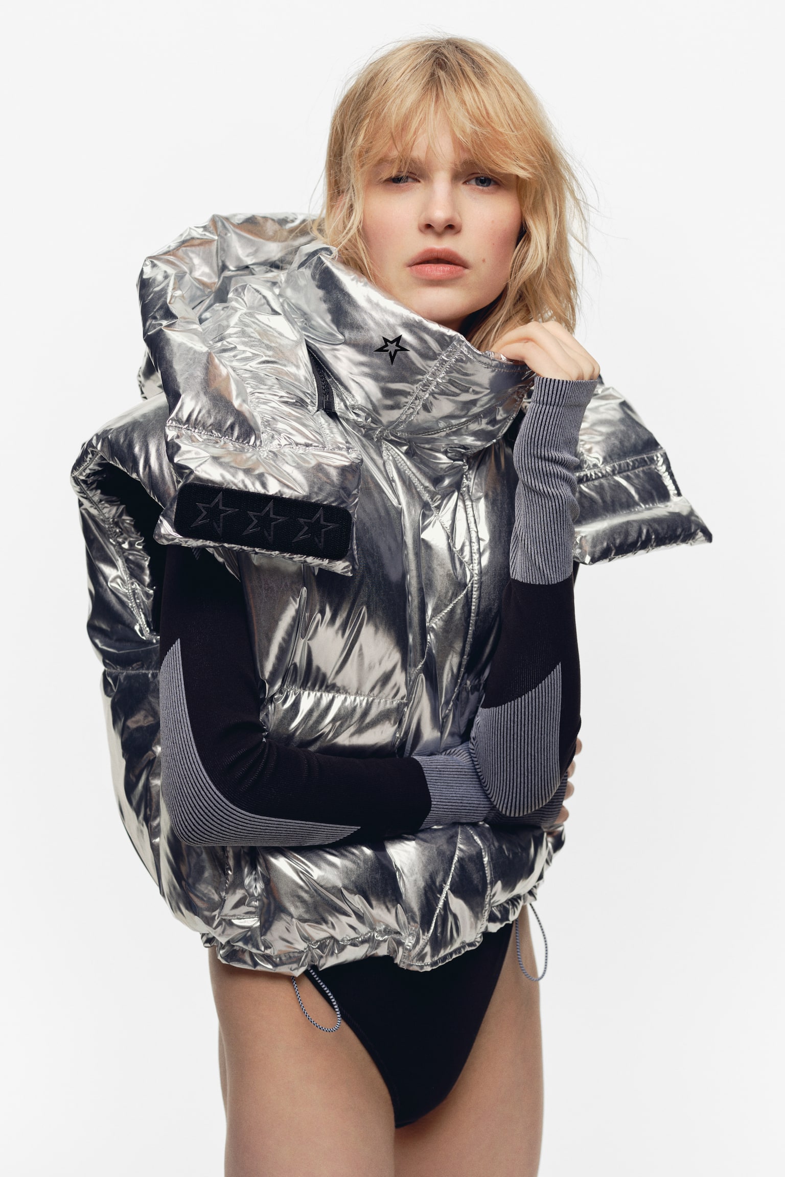 Water-repellent down gilet - Silver-coloured - 7