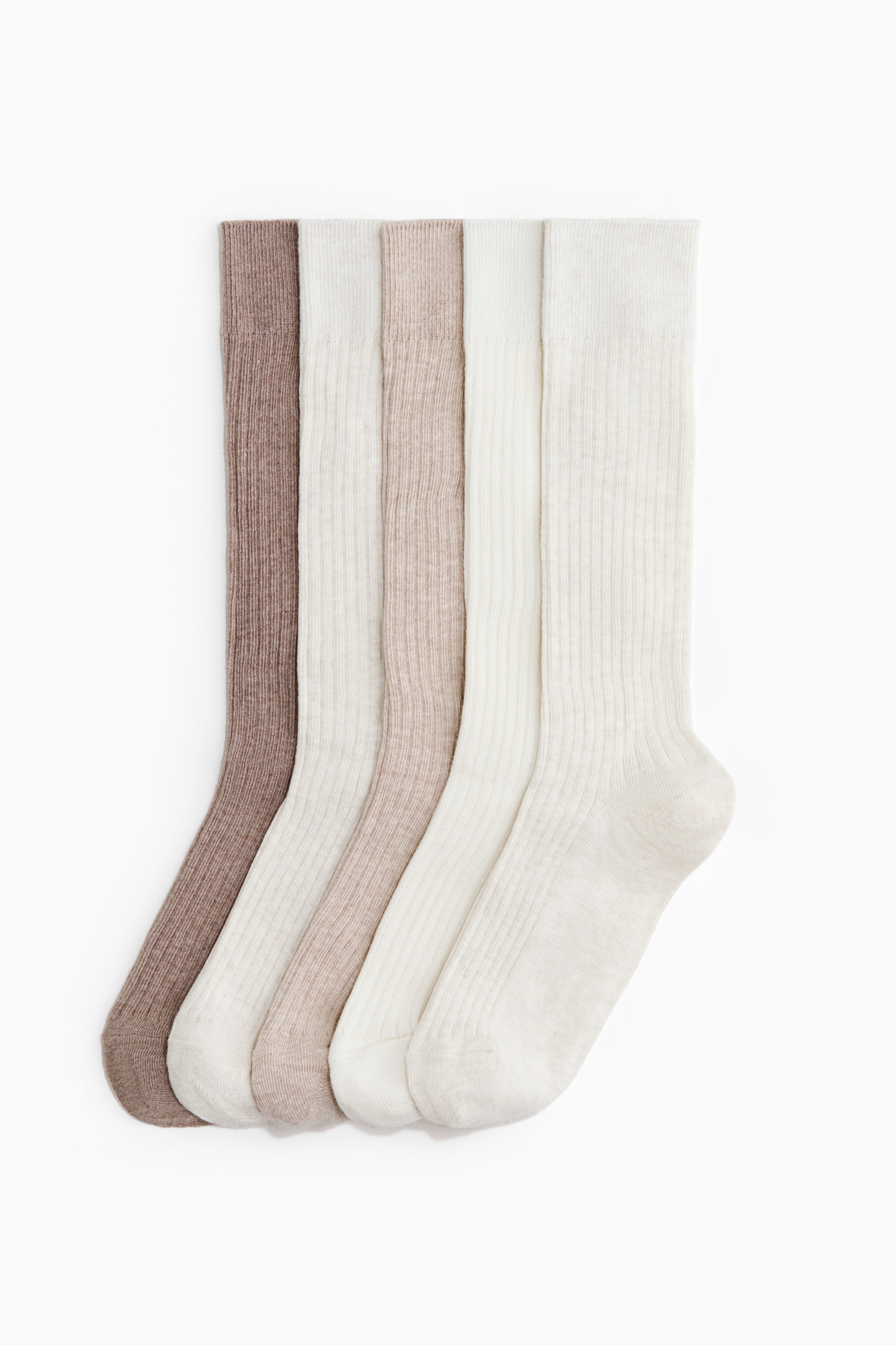 View larger image: 5-pack socks - Cream/Light beige/Beige - Ladies | H&M 1