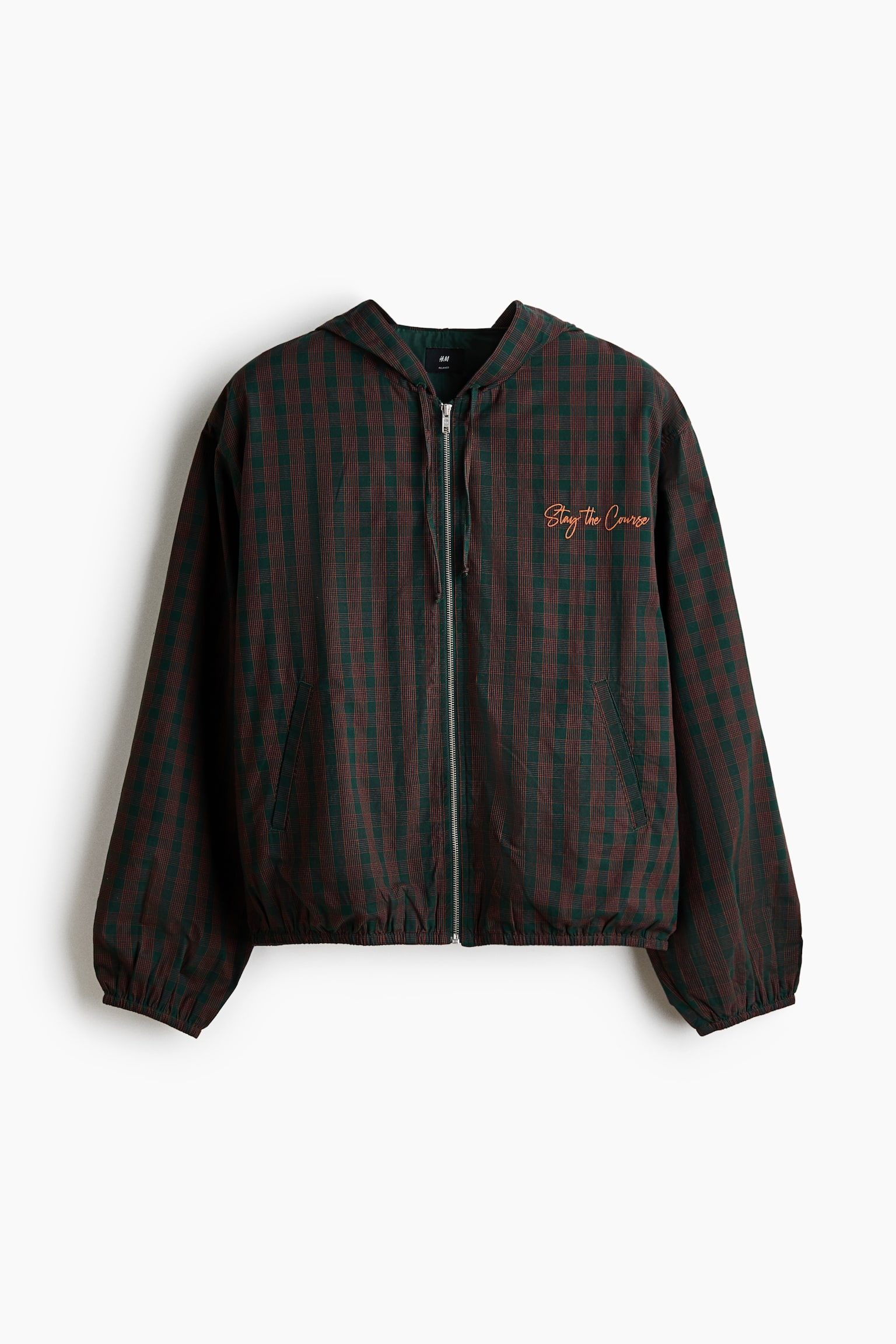 Hooded Jacket - Dark green/checked